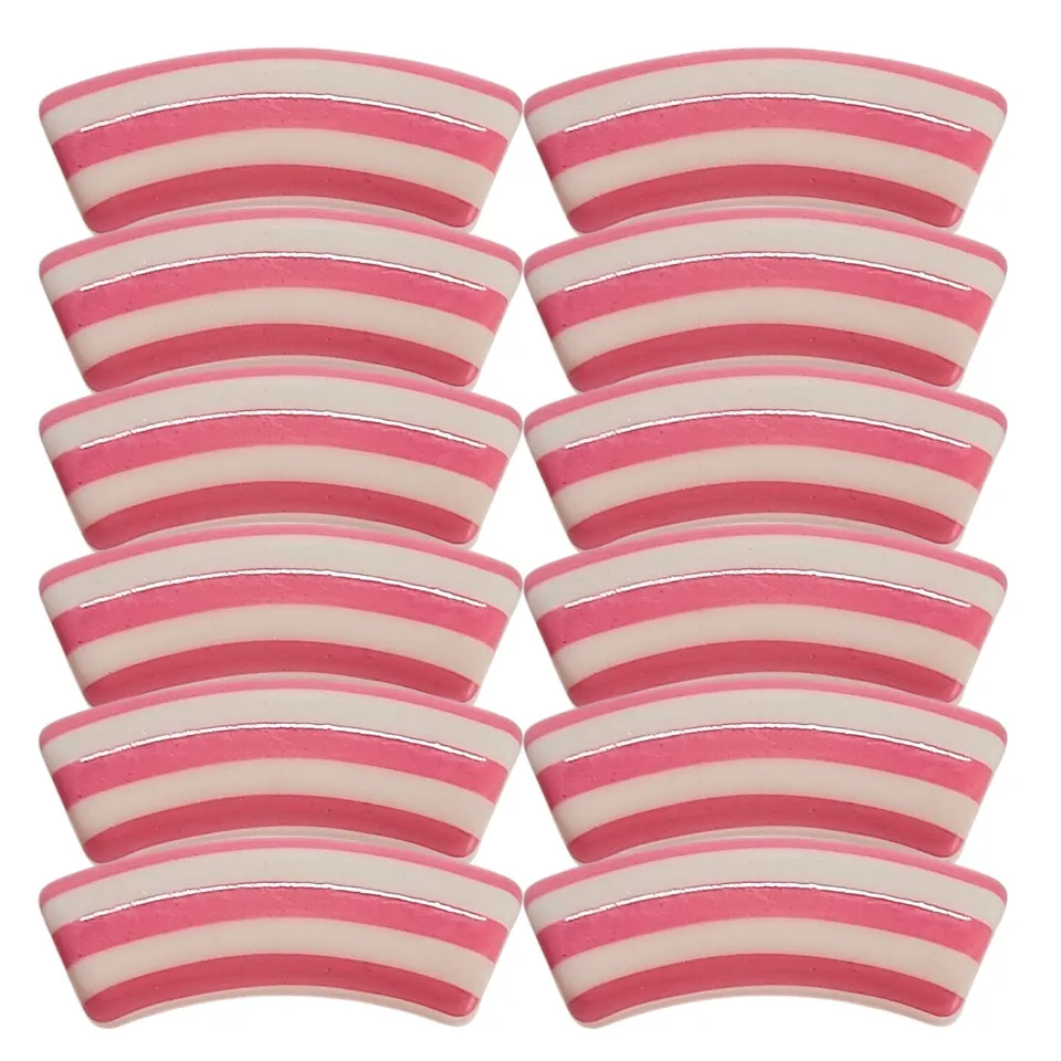ARTSHOP Tubes à Rayures 451 perle tube rose 12mm x1