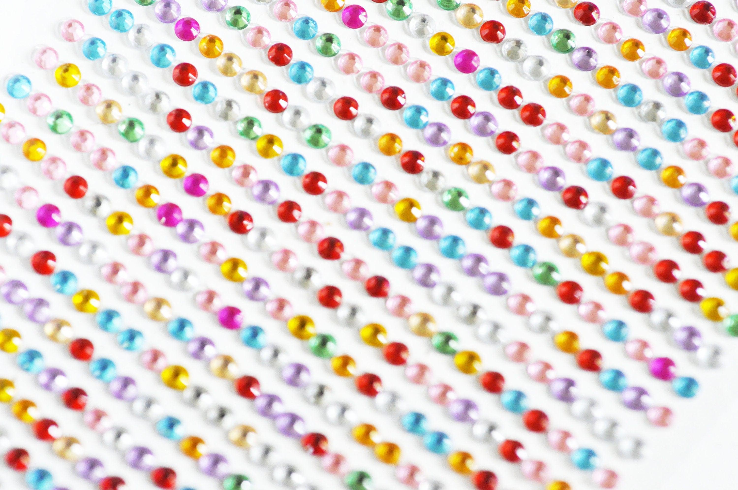 Gingerlily Loisirs strass adhésifs colorés 3x2mm feuille de 780