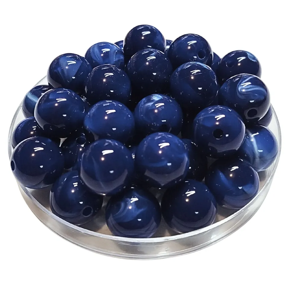 ARTSHOP Boules 16MM 255 perle bleu foncé marbré x15