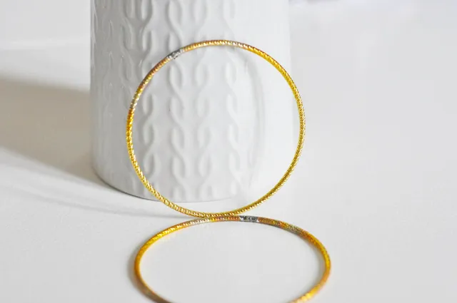 Gingerlily Bracelet jonc torsadé laiton brut 60mm x1