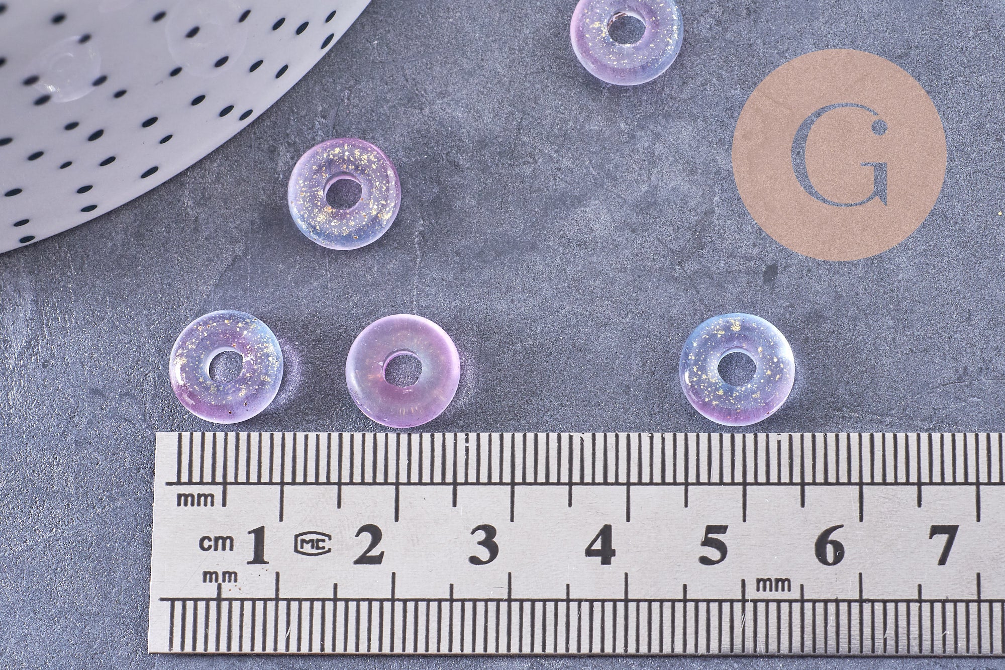 Gingerlily Pendentifs G10627 pendentif donut verre violet x10