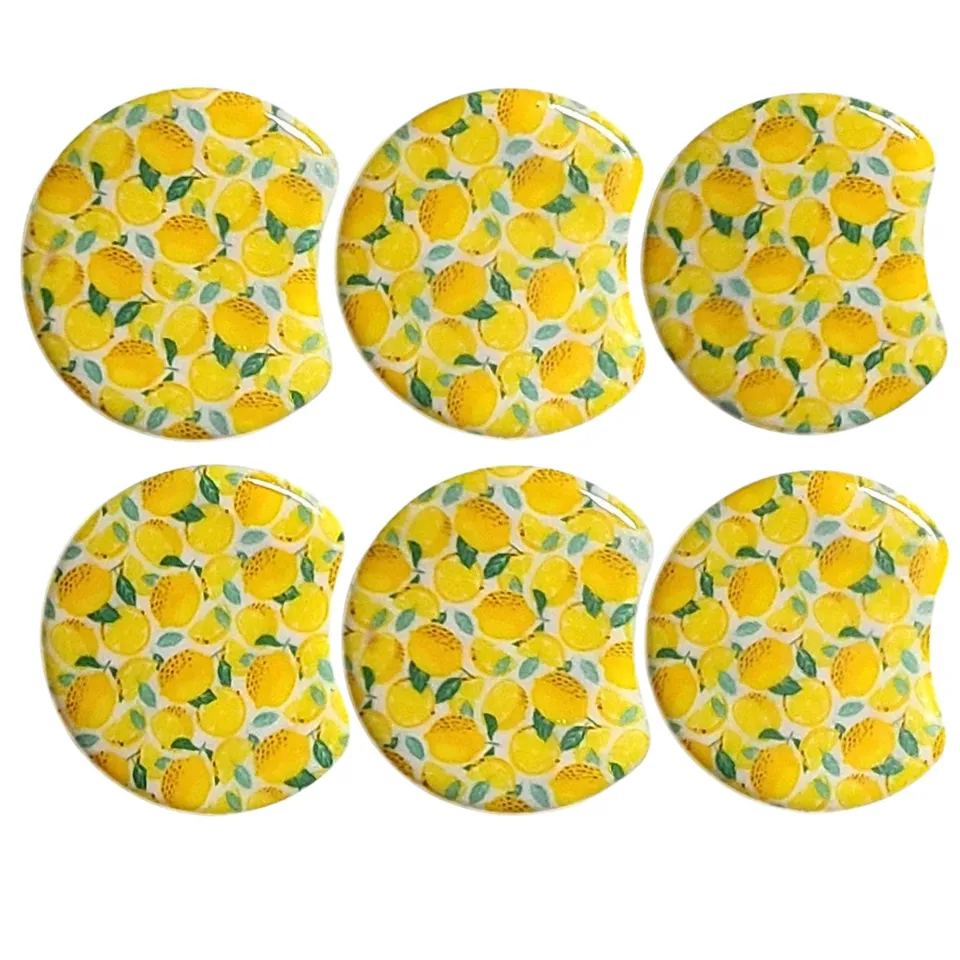 ARTSHOP Palets LUNE 1030B perle résine motif citrons x1