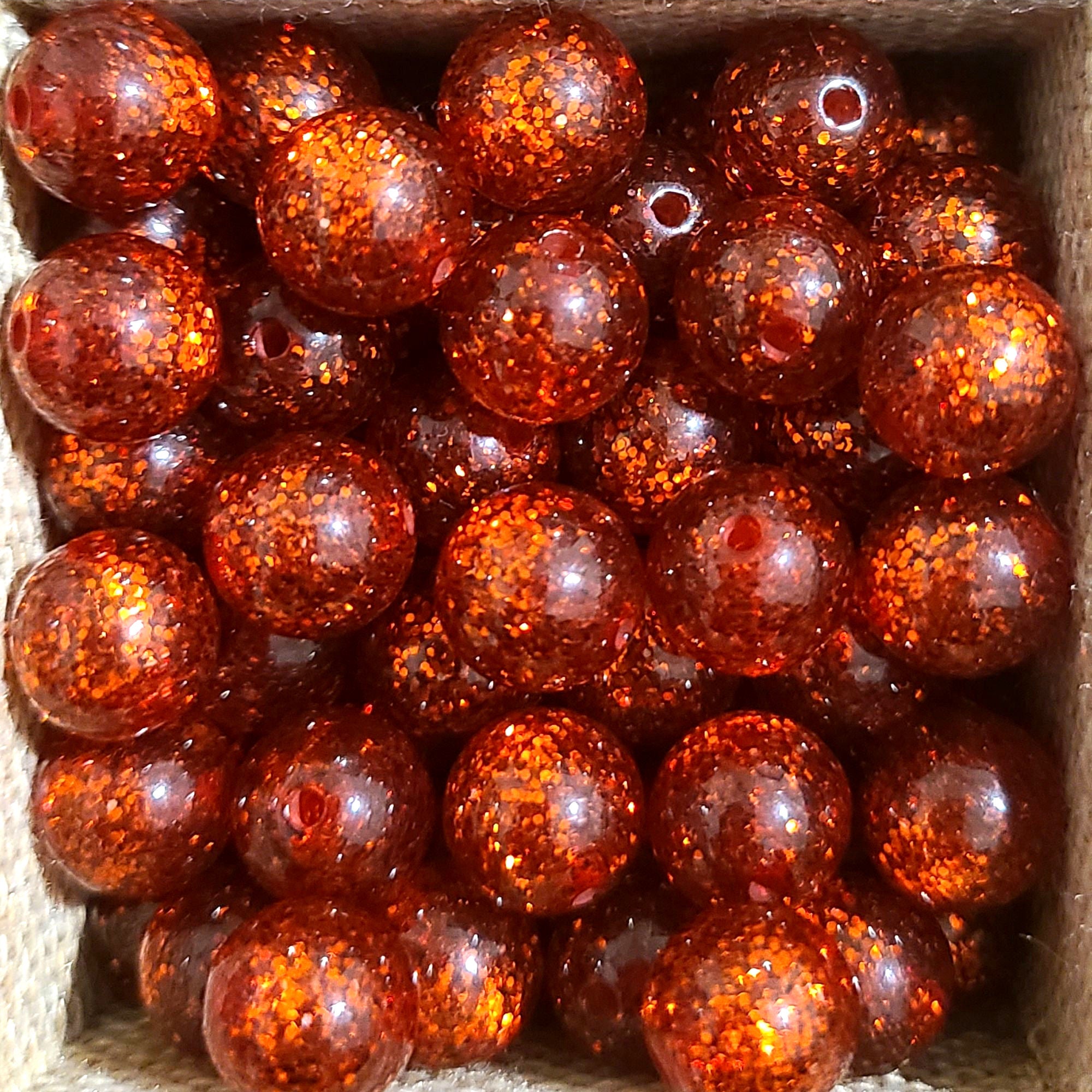 ARTSHOP Boules Glitters 1004 perle ronde orange 10mm x1
