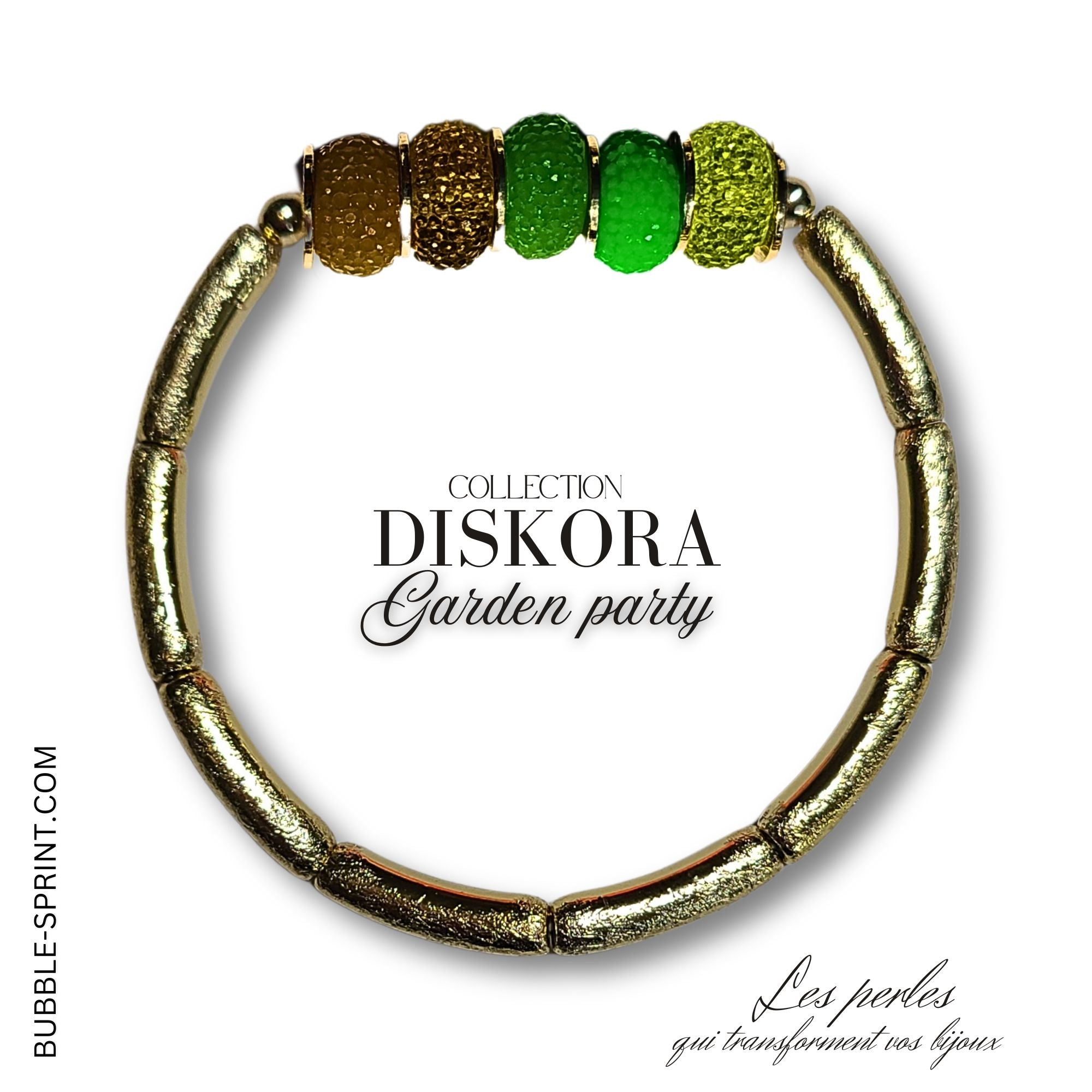 ARTSHOP DISKORA bracelet fantaisie Garden Party monté