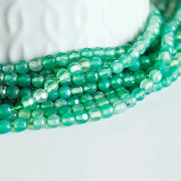 Gingerlily Perle agate EP G0726 verte 4mm fil 90 perles
