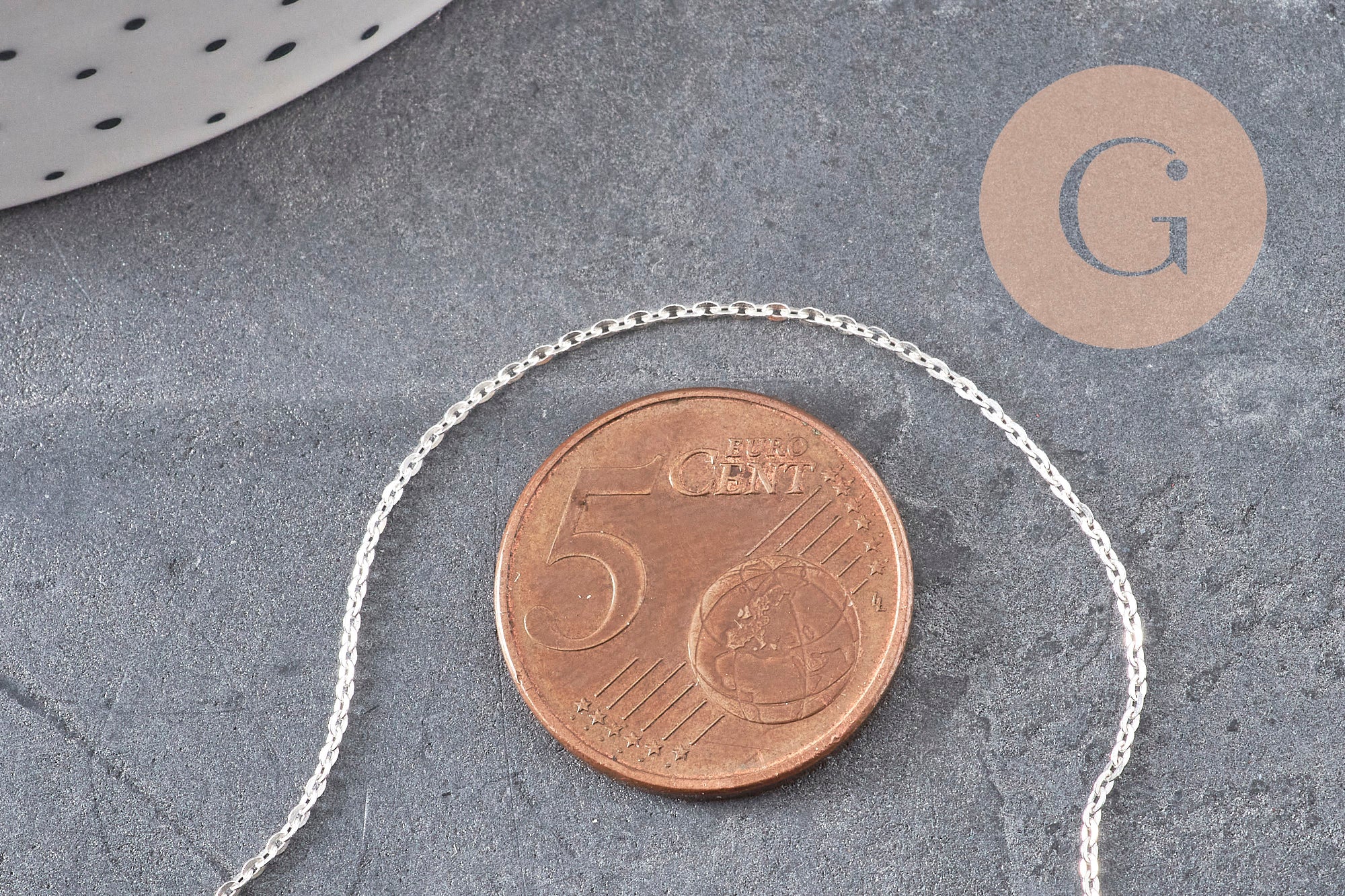 Gingerlily Chaîne forçat G5342 collier argent 925 45cm 0,9mm