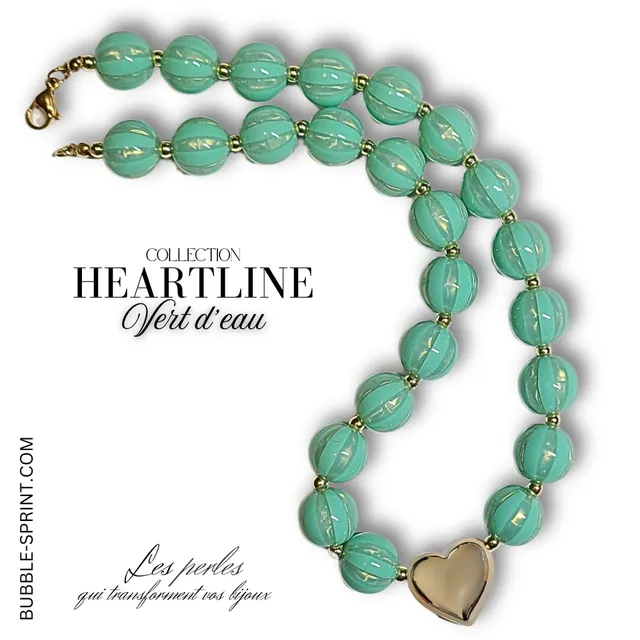 ARTSHOP Heartline collier Vert d'eau kit 50cm