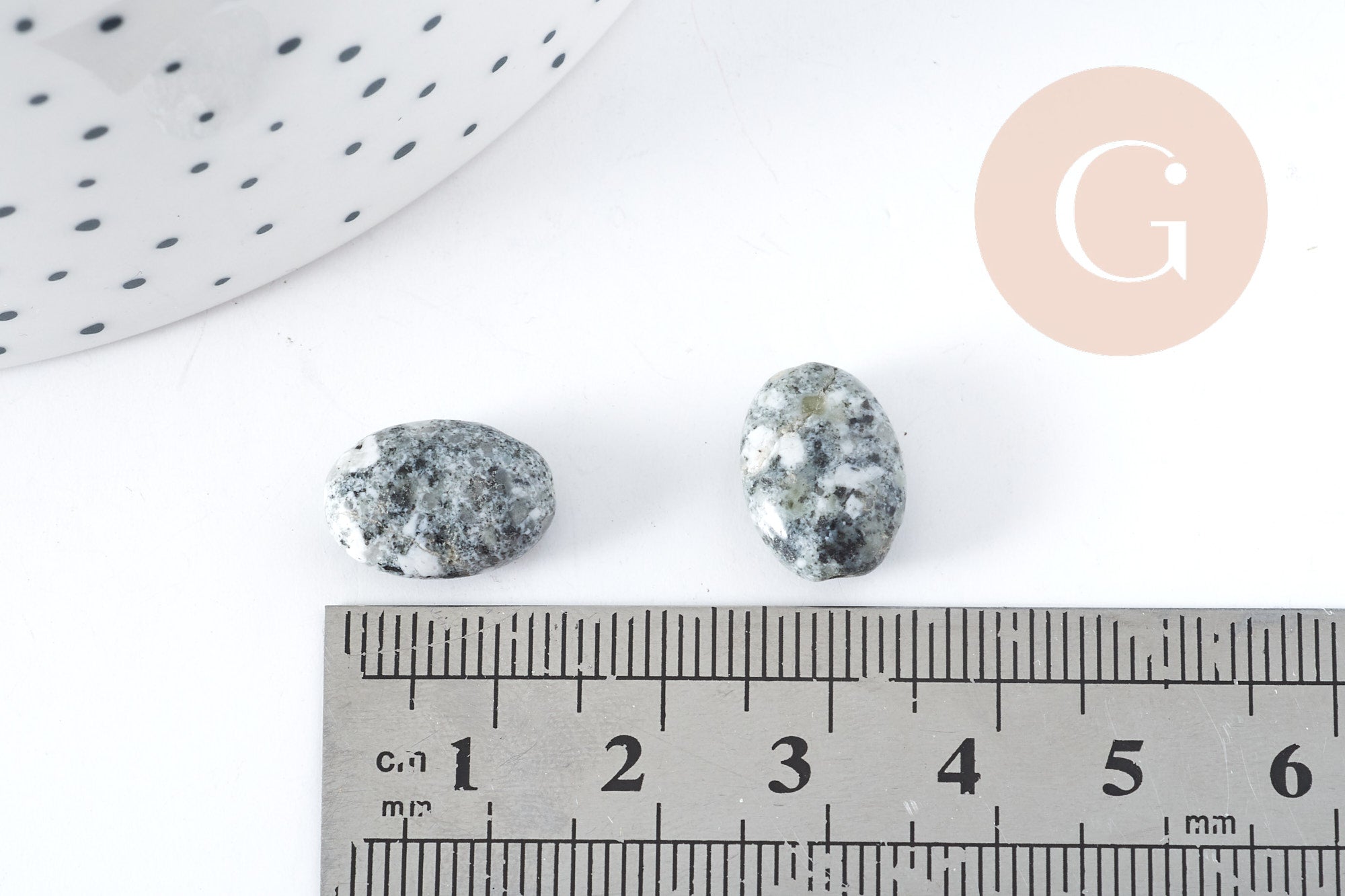 Gingerlily Perles pierre DIY G8279 perle ovale Yooperlite x5