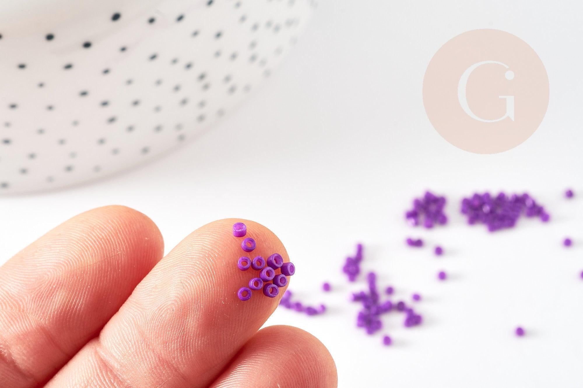 Gingerlily Perles rocaille tube violet foncé opaque 8 g