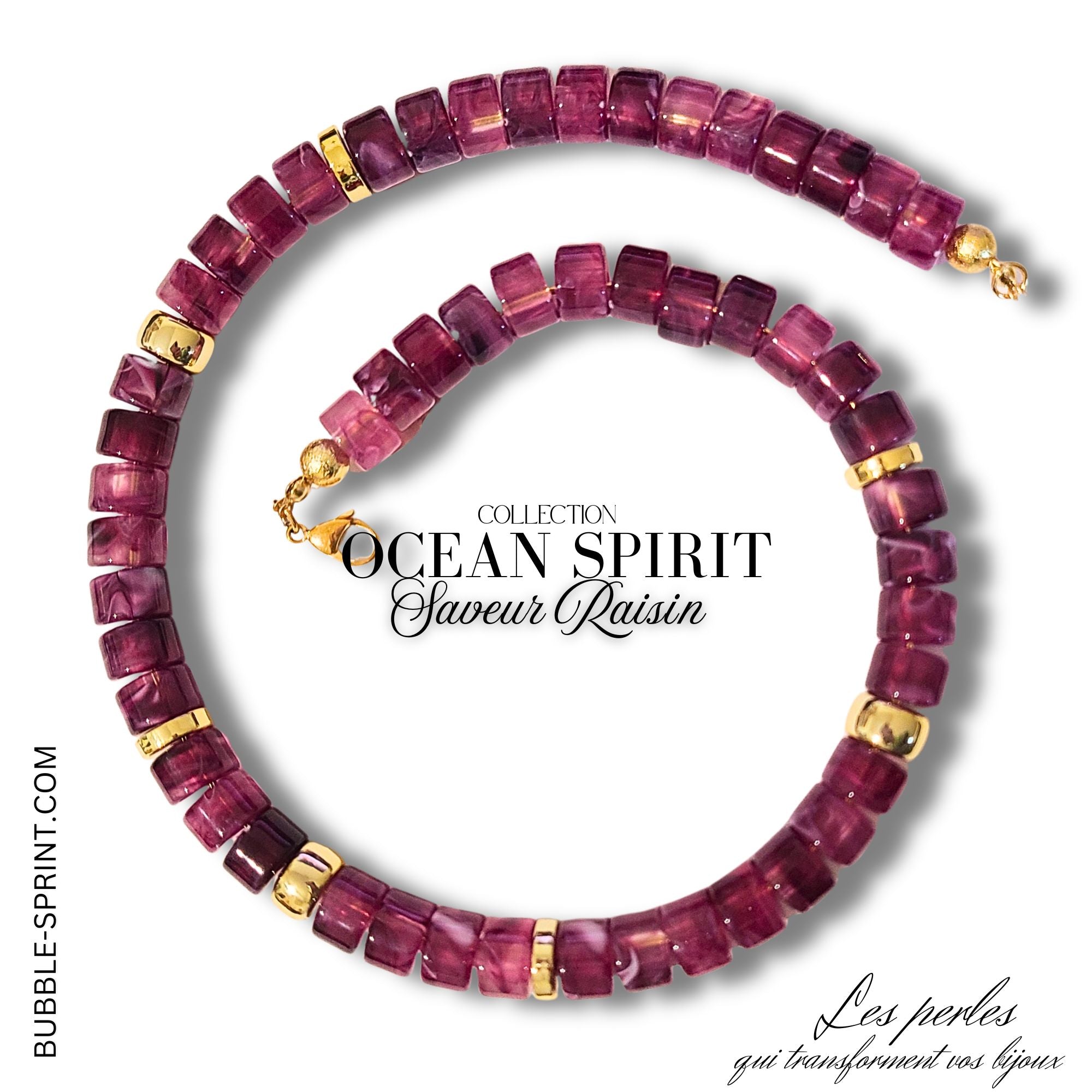 ARTSHOP Bijoux en KITS Ocean Spirit kit collier raisin 50cm