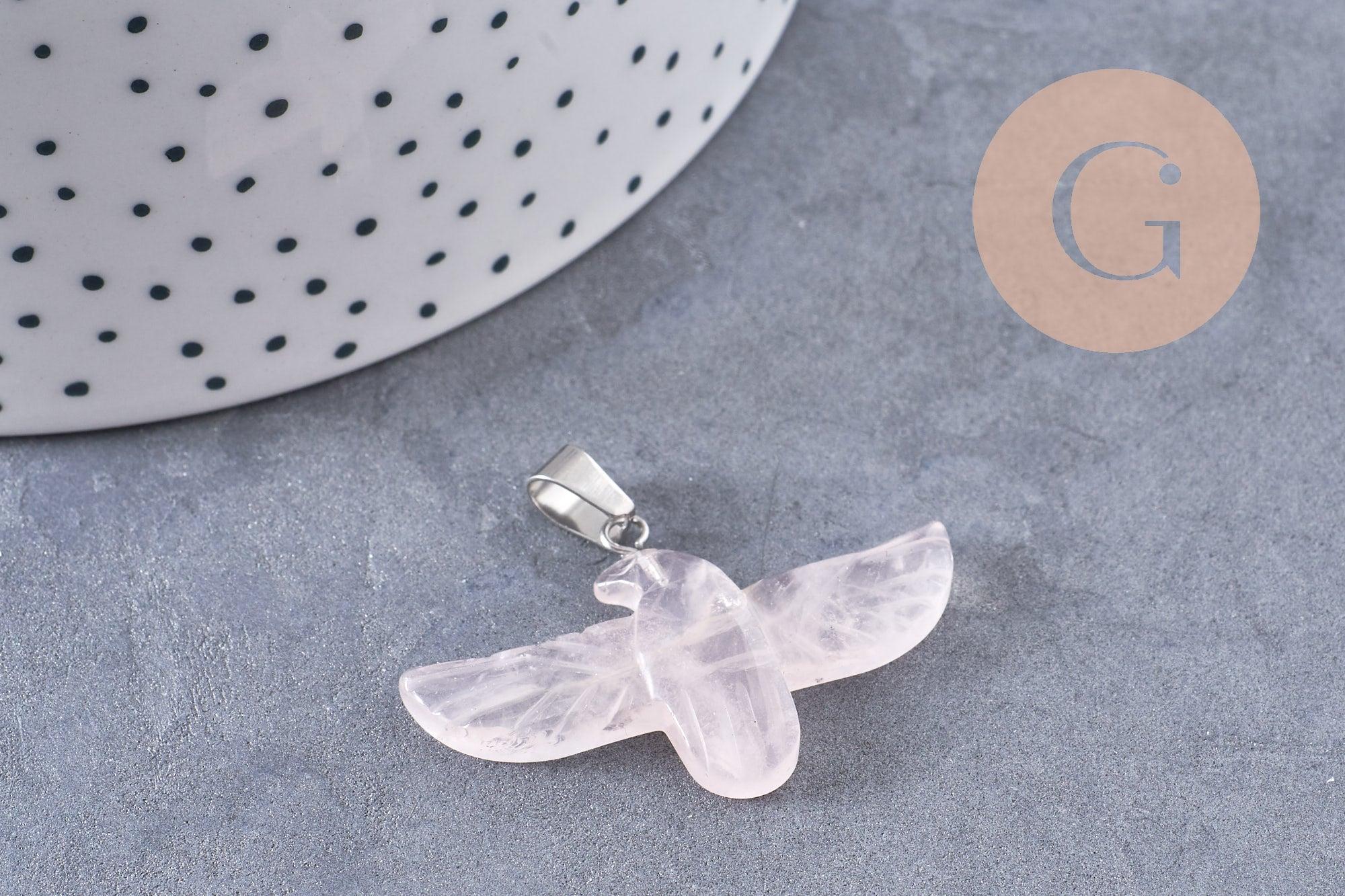 Gingerlily Pendentifs G9834 pendentif oiseau pierre 40mm