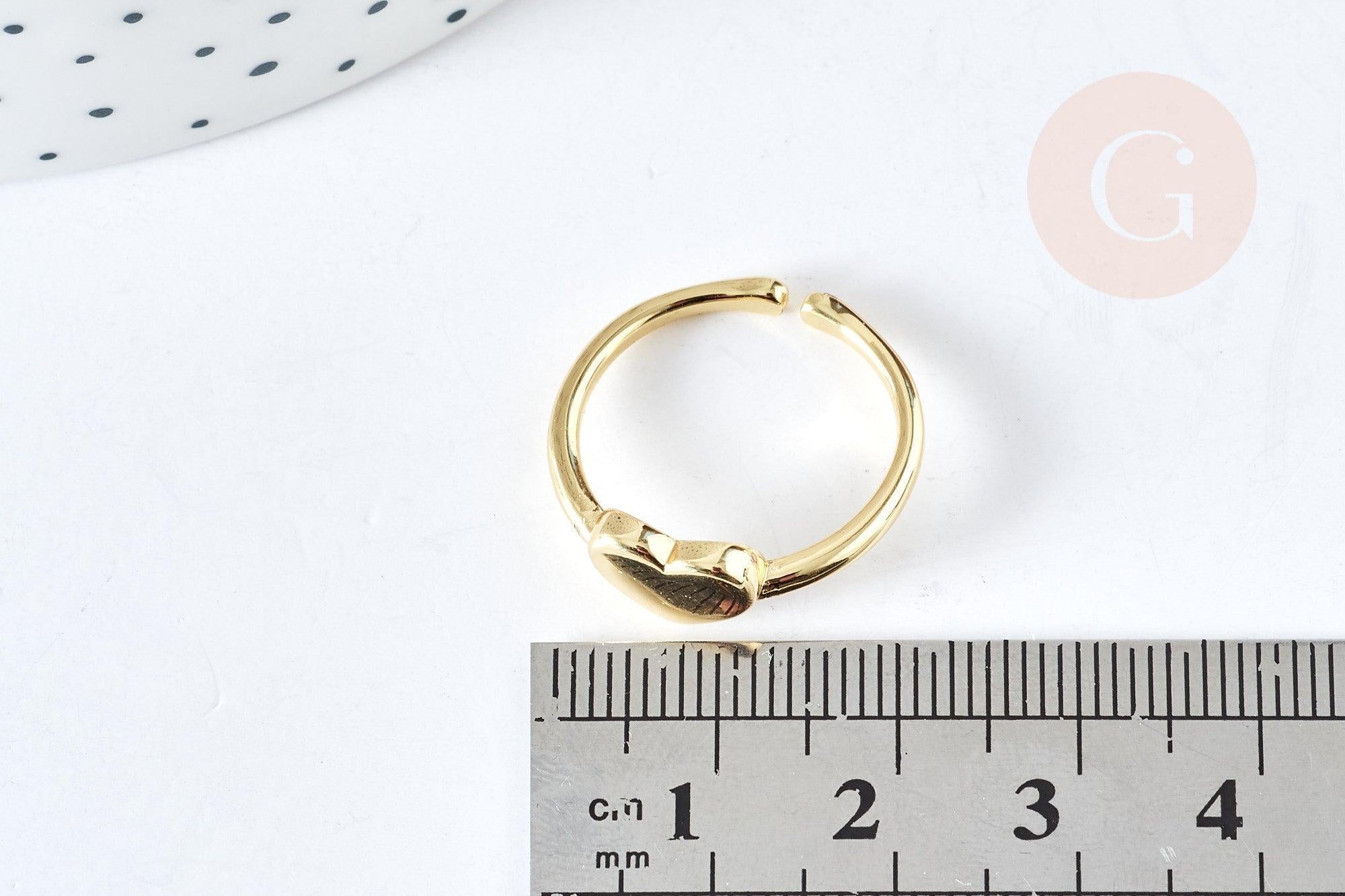 Gingerlily Apprêts Cœur G8442 bague réglable 18mm