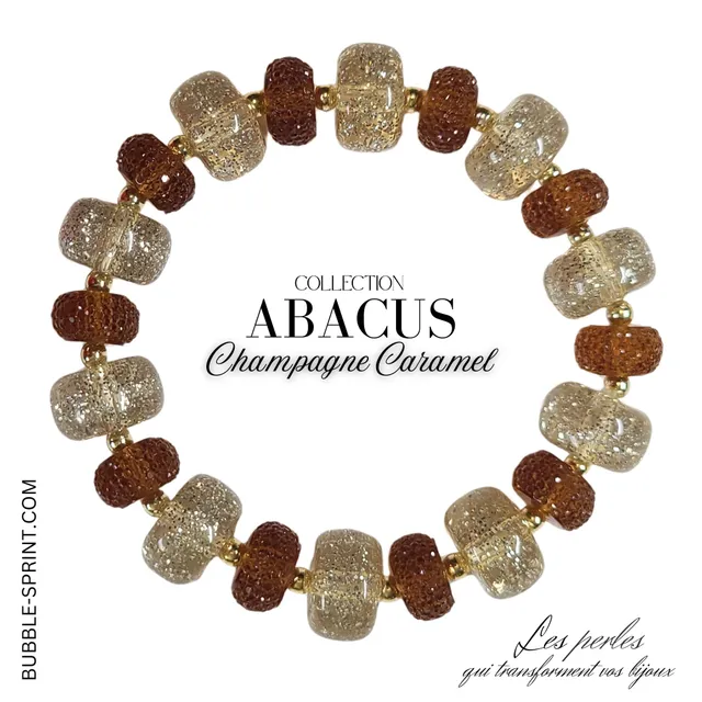 ARTSHOP Abacus Champagne bracelet caramel monté