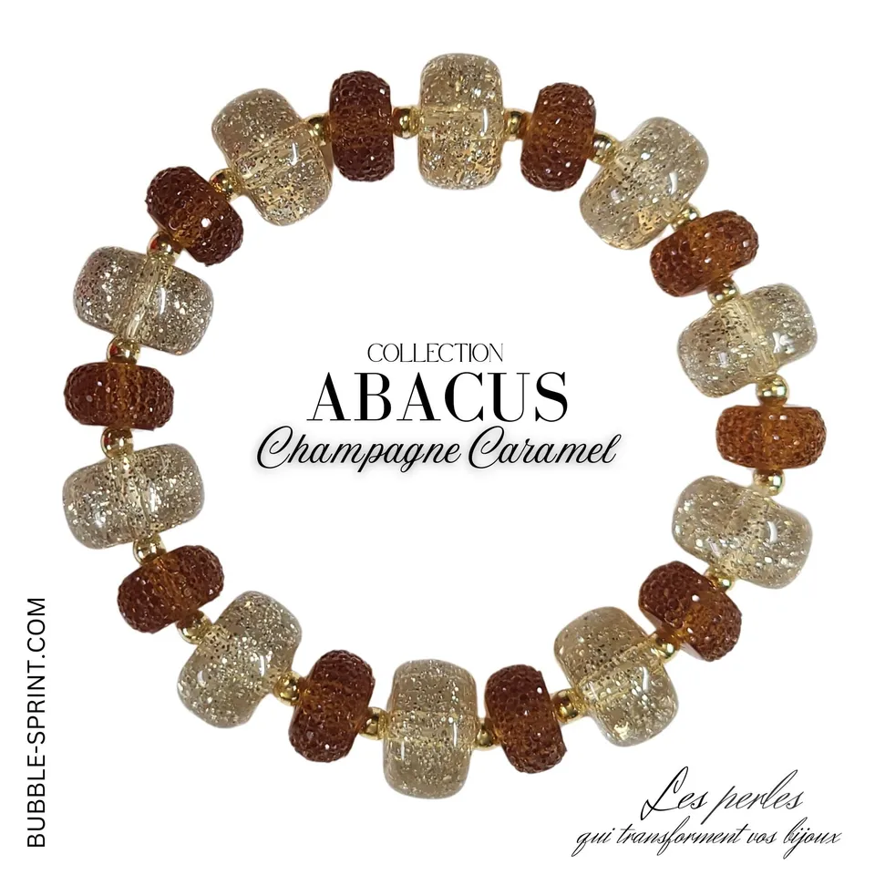 ARTSHOP Abacus Champagne bracelet caramel monté