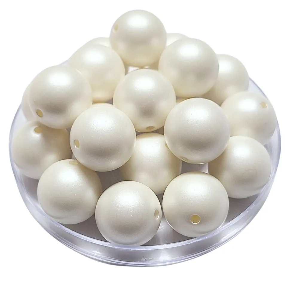 ARTSHOP Boules 20MM 125 perle satin blanc 20mm x1