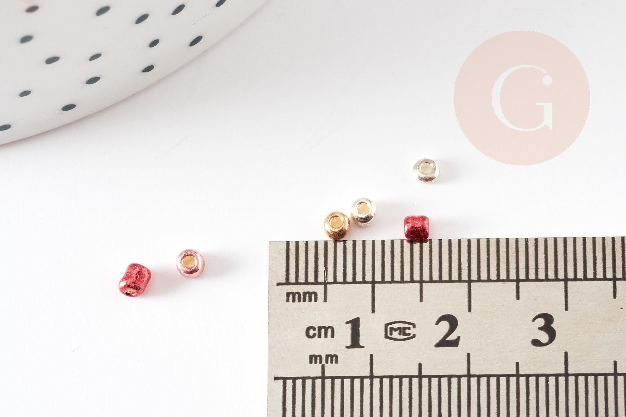 Gingerlily Perles rocaille verre multicolore 3mm 10gr