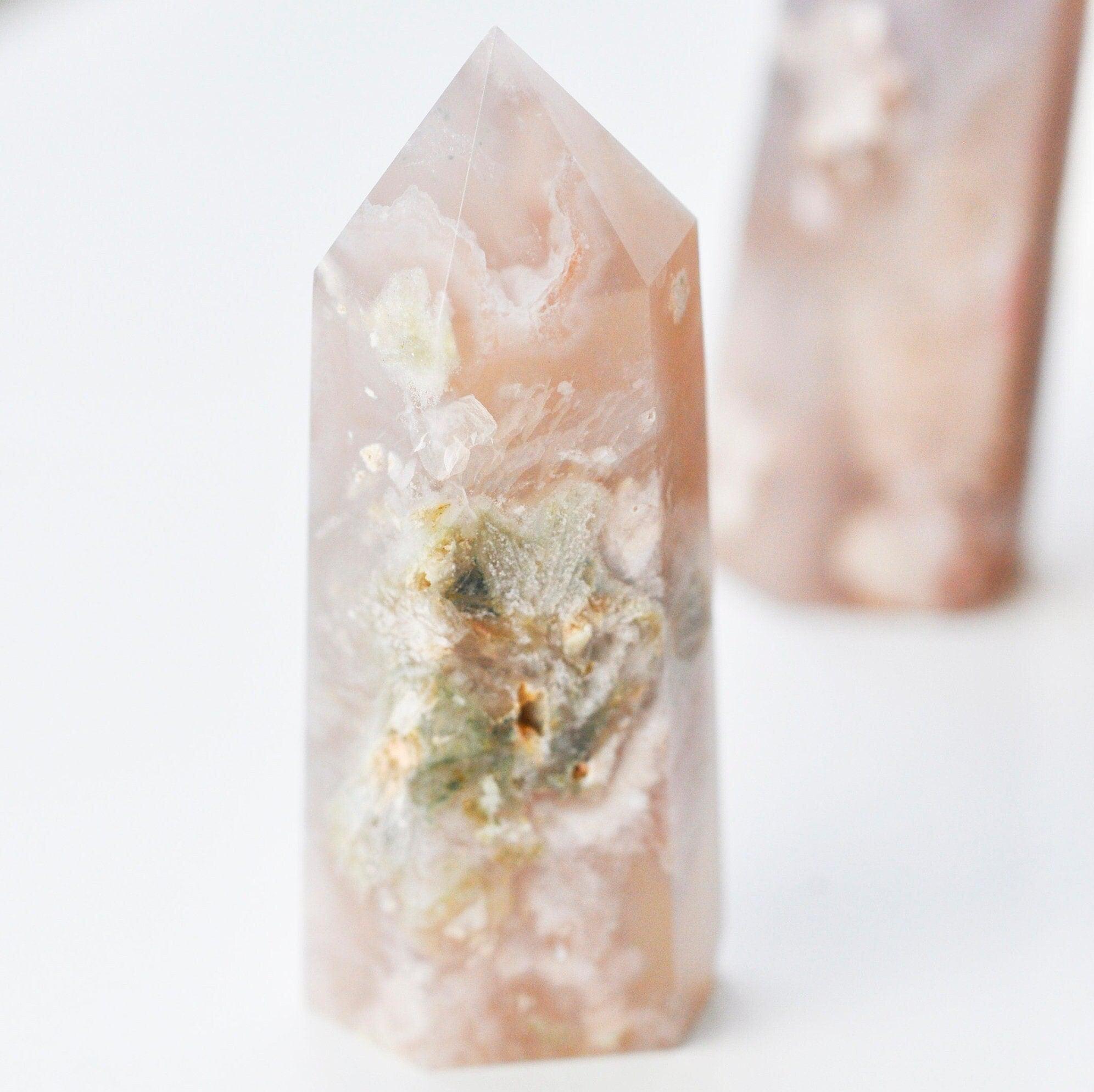 Gingerlily Pointe agate fleur naturelle G4868 la pièce rosée
