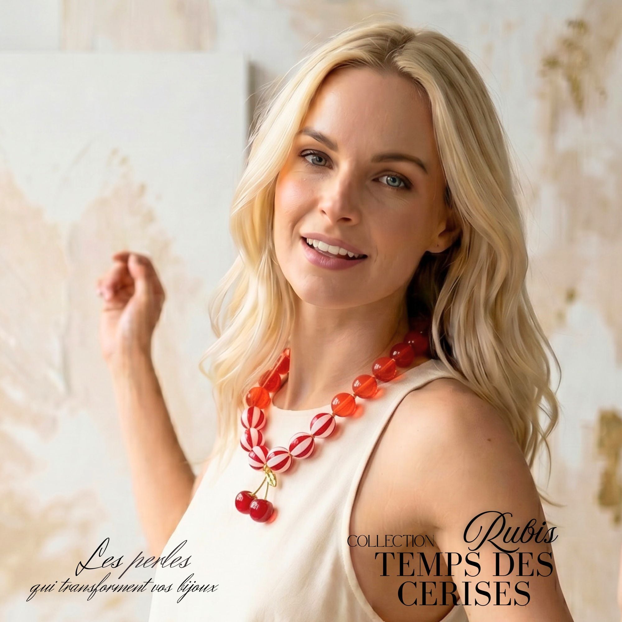 ARTSHOP Temps des Cerises Collier Lilas cerise collier 44 cm