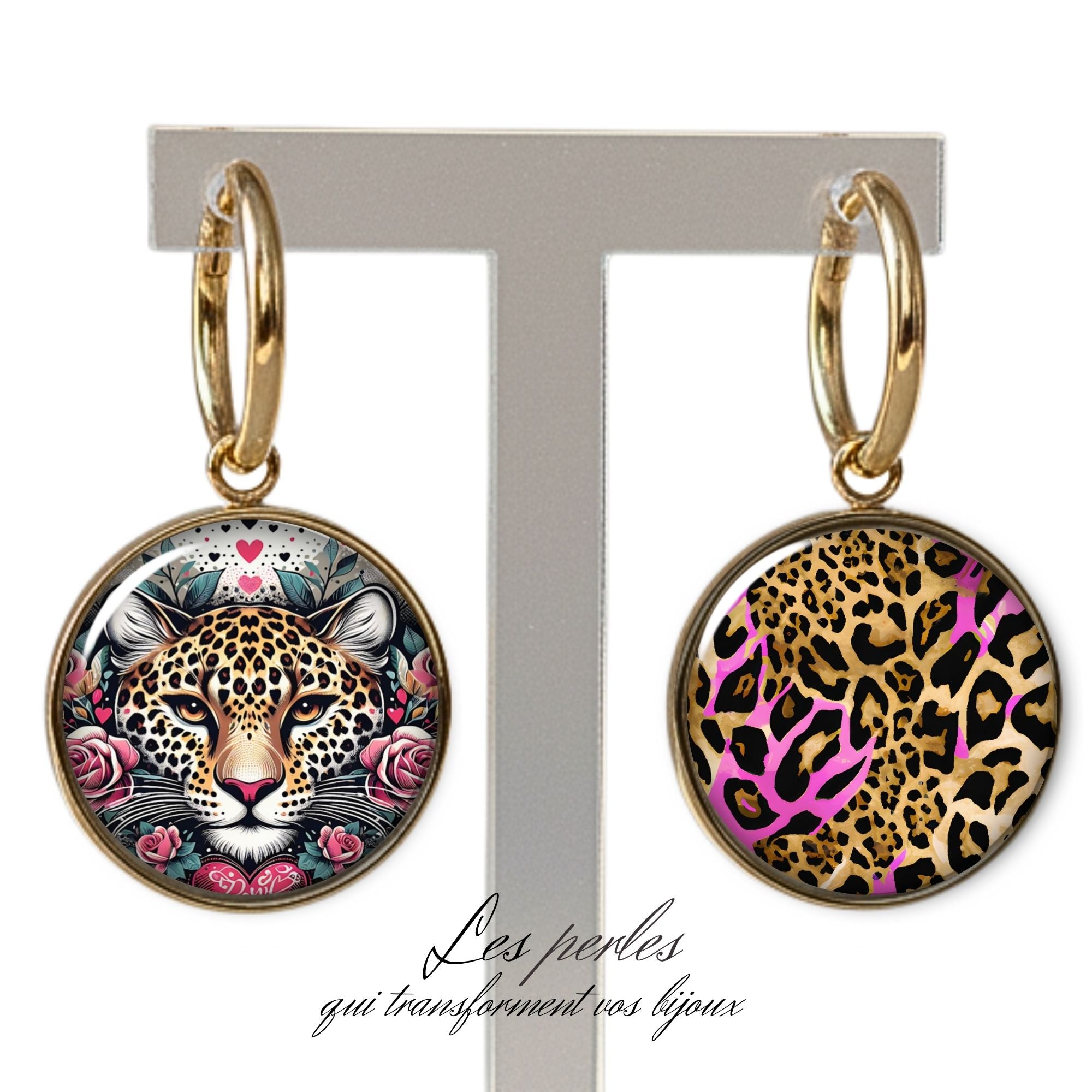 ARTSHOP Pendentifs 35 Intemporel Léopard x1 doré