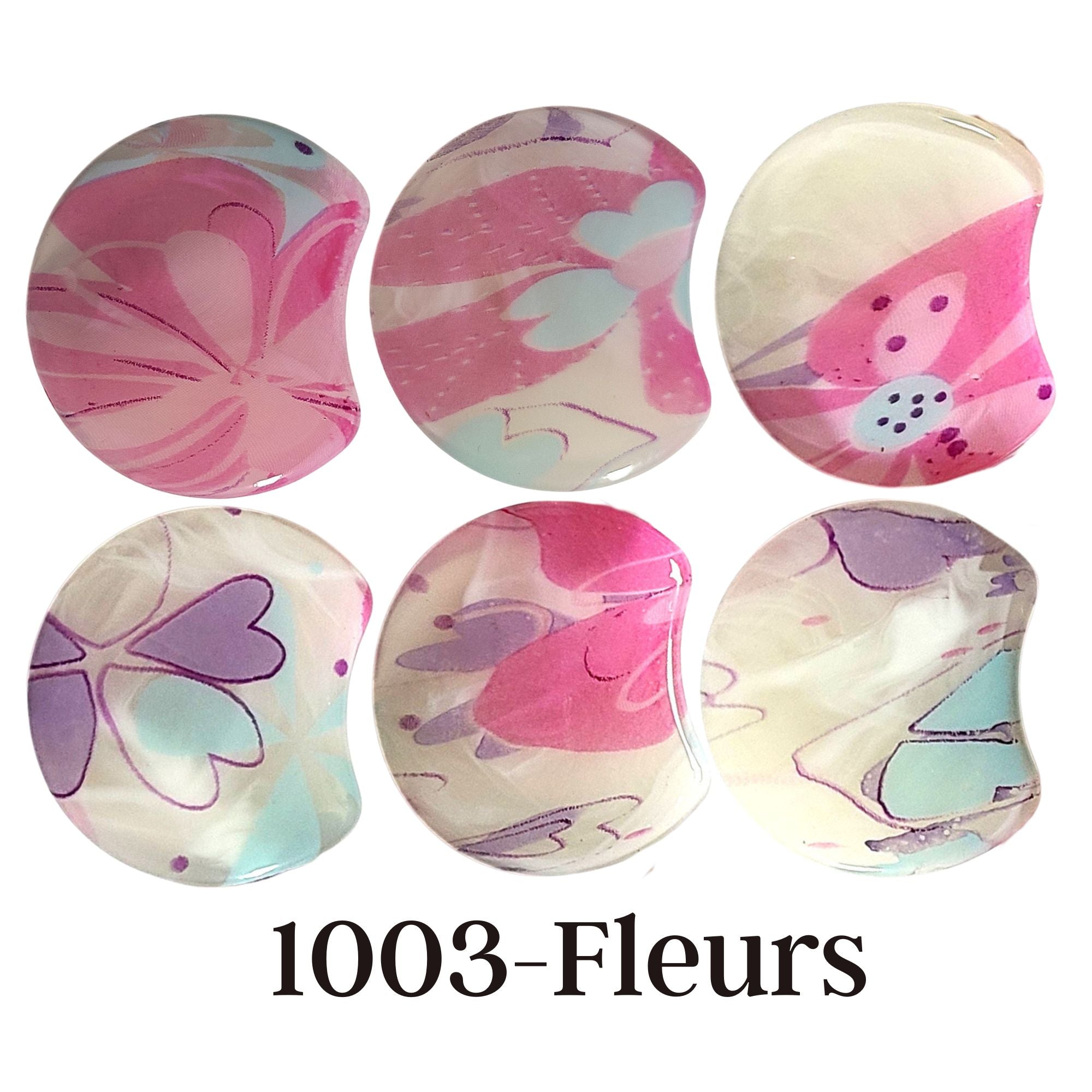 ARTSHOP Palets LUNE MOON 1003 palet résine fleurs x6