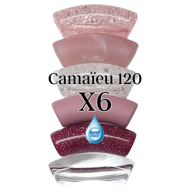 ARTSHOP Camaieu 120 perles tubes incurvés 12mm rose x6