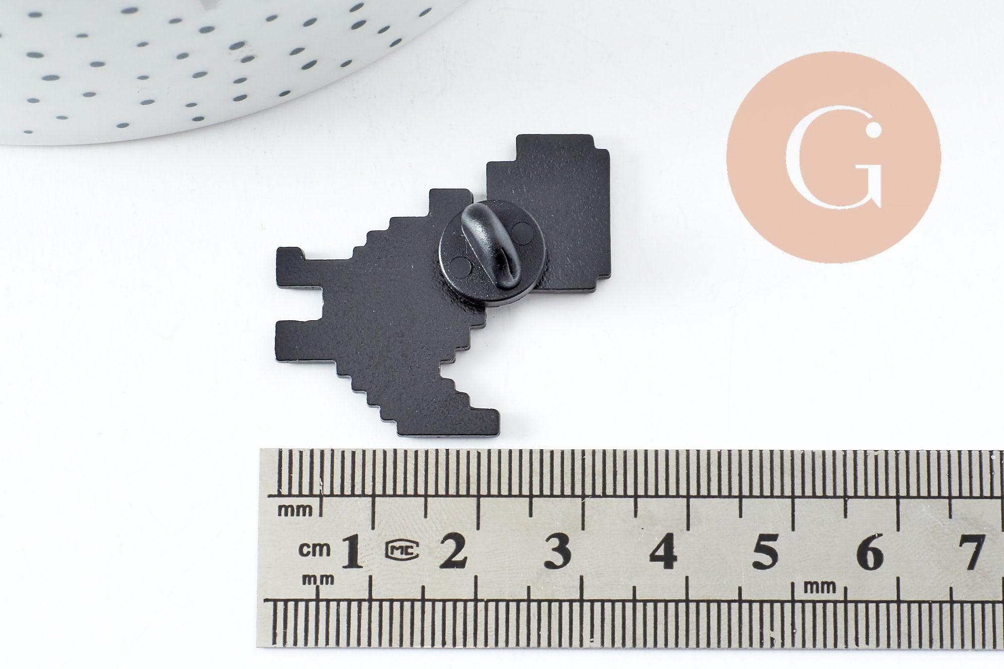 Gingerlily Broches pin's G9741 pin's dinosaure pixel doré 33mm