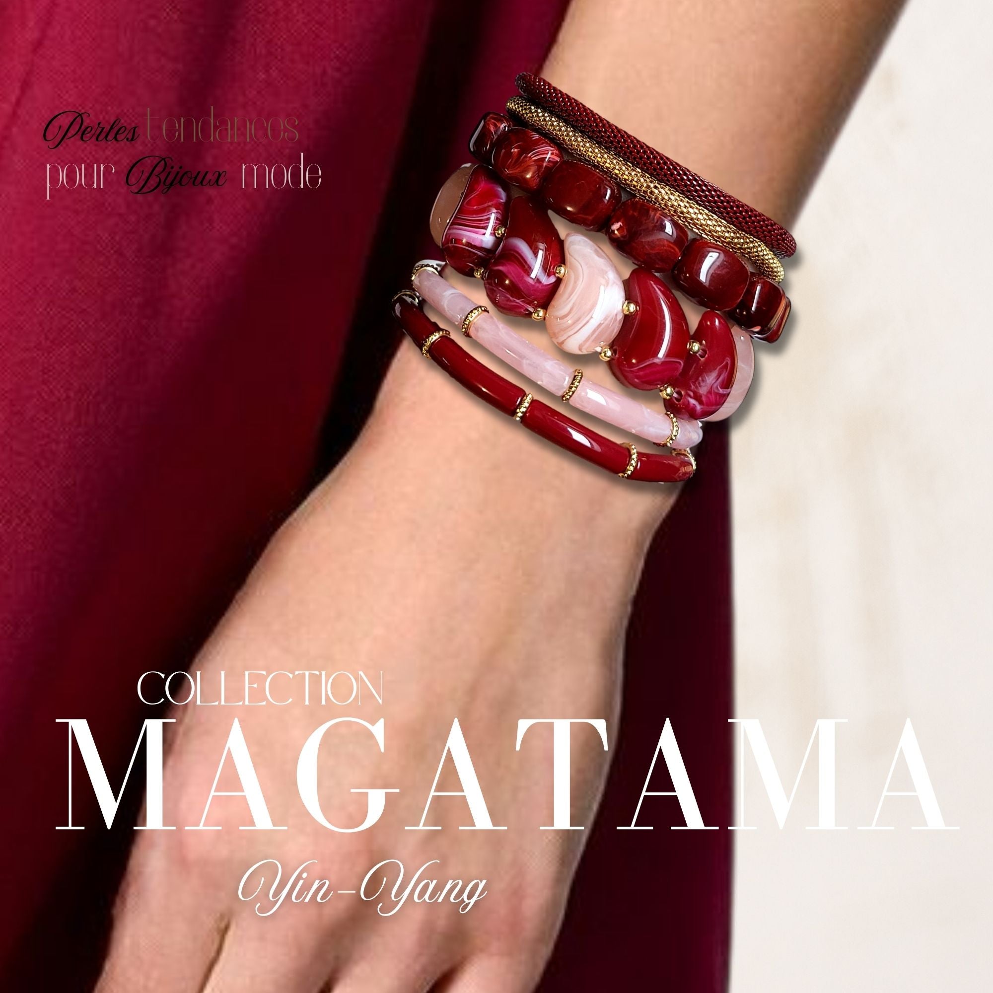 ARTSHOP Magatama 16 perle 2 trous doré CCB x1