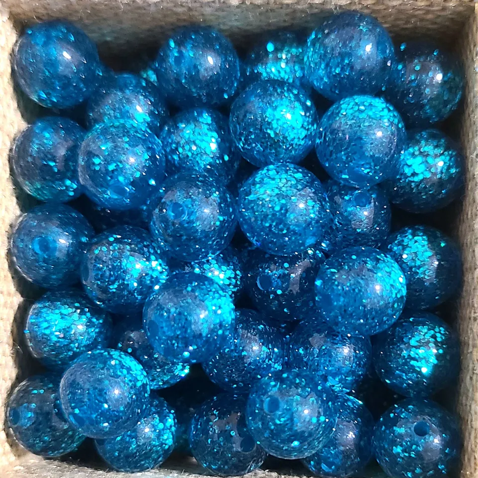 ARTSHOP Boules Glitters 1017 perle ronde turquoise 10mm x1