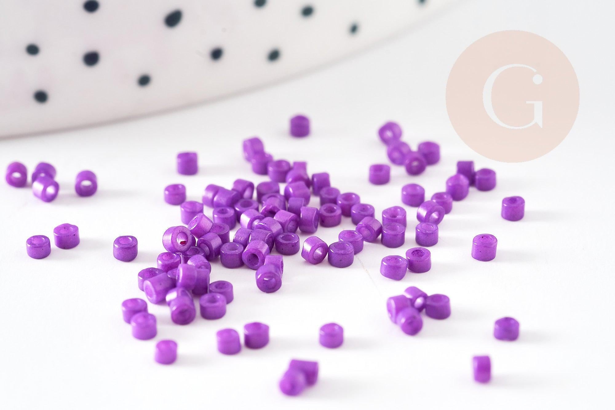 Gingerlily Perles rocaille tube violet foncé opaque 8 g