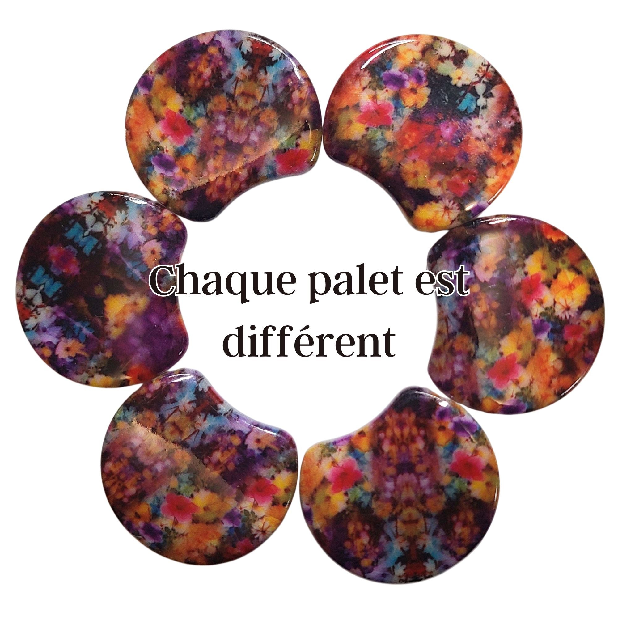 ARTSHOP Moon 1007B palet lune résine fleurs x1