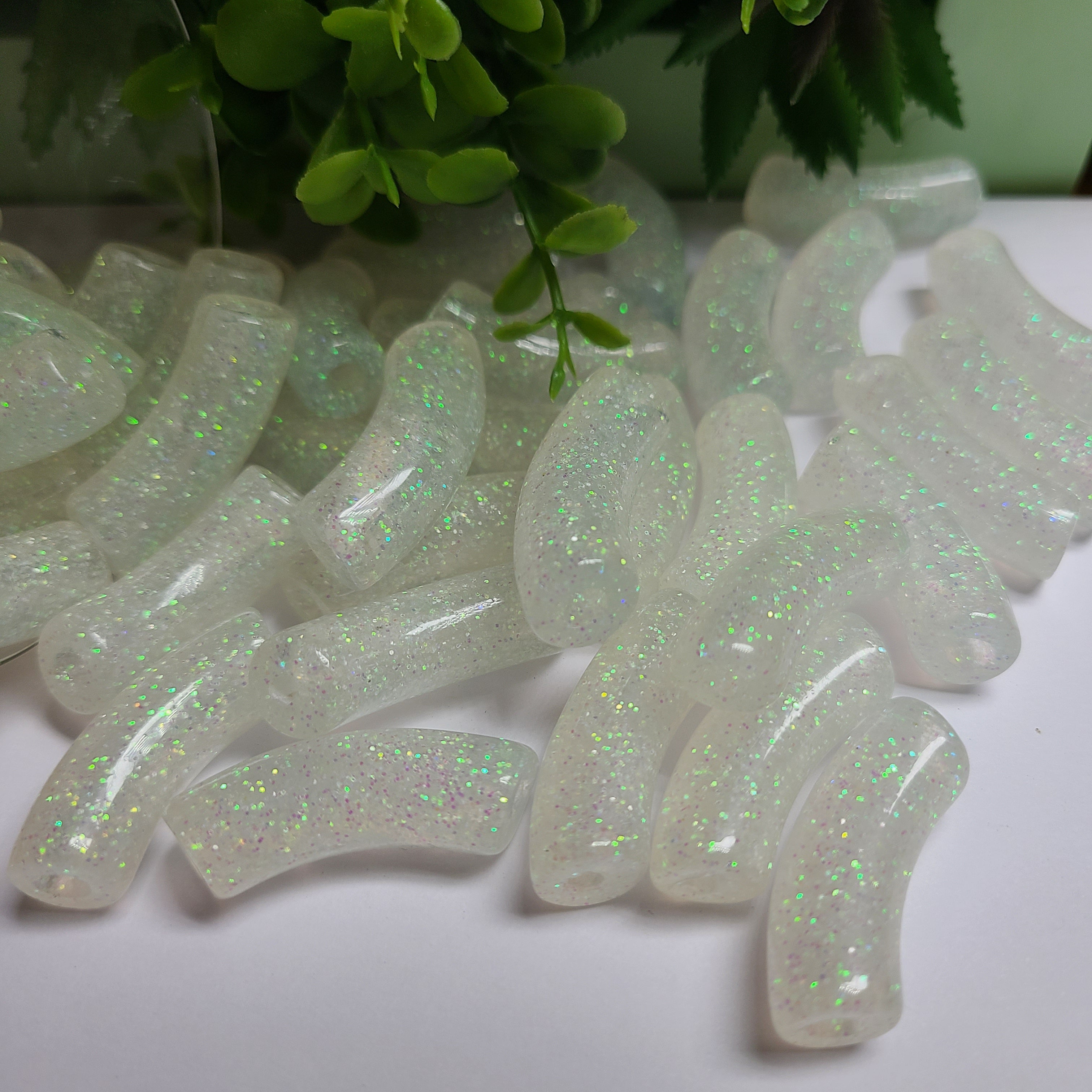 ARTSHOP Tubes Glitters 312 perles tubes coco 12mm x6
