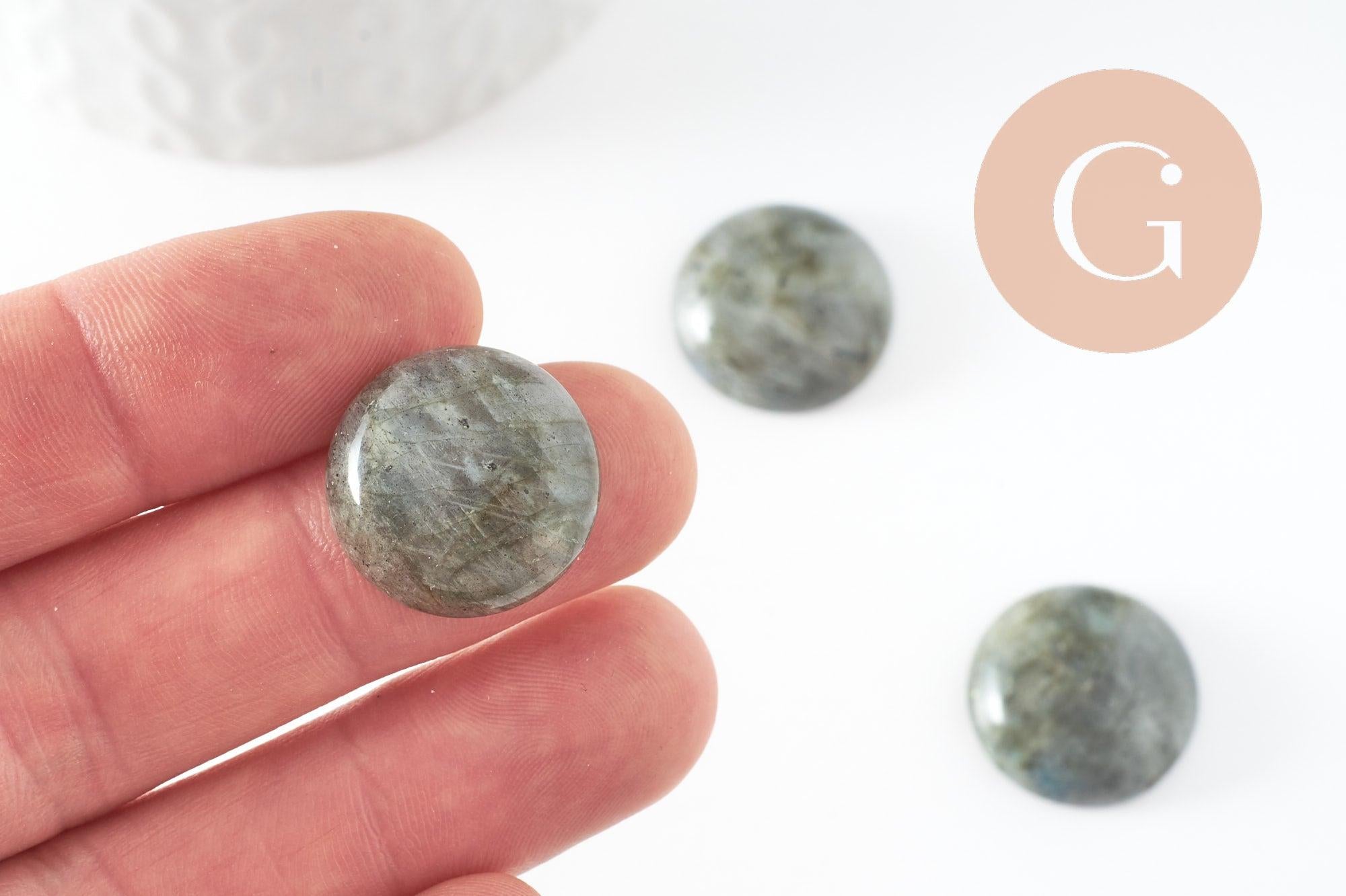 Gingerlily Labradorite G9614 cabochon rond 20mm x1 pierre naturelle