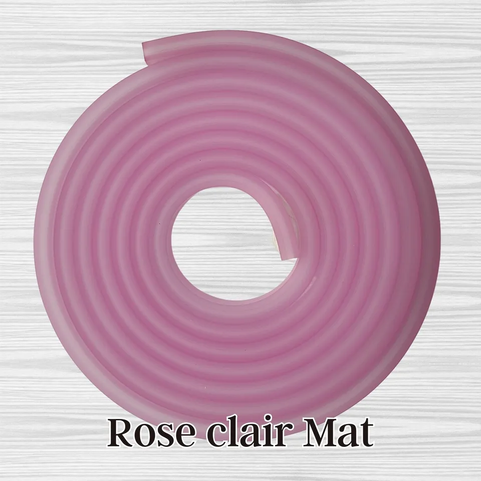 ARTSHOP Gummy tube silicone creux rose clair mat 10mm
