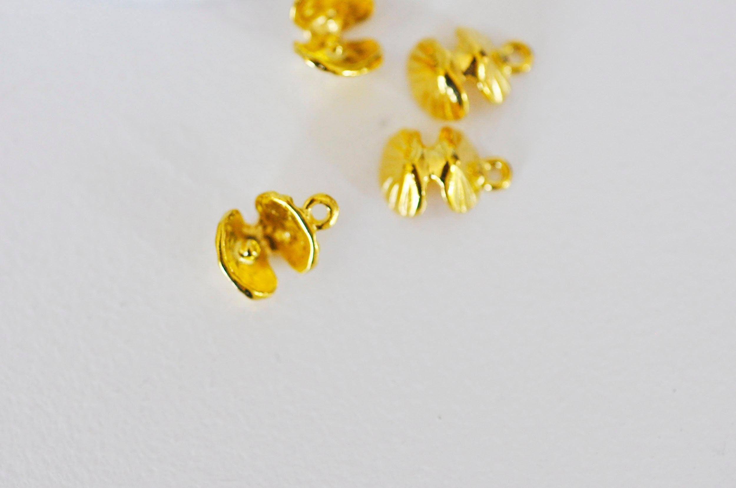 Gingerlily Pendentifs pendentif coquillage doré 15mm x2