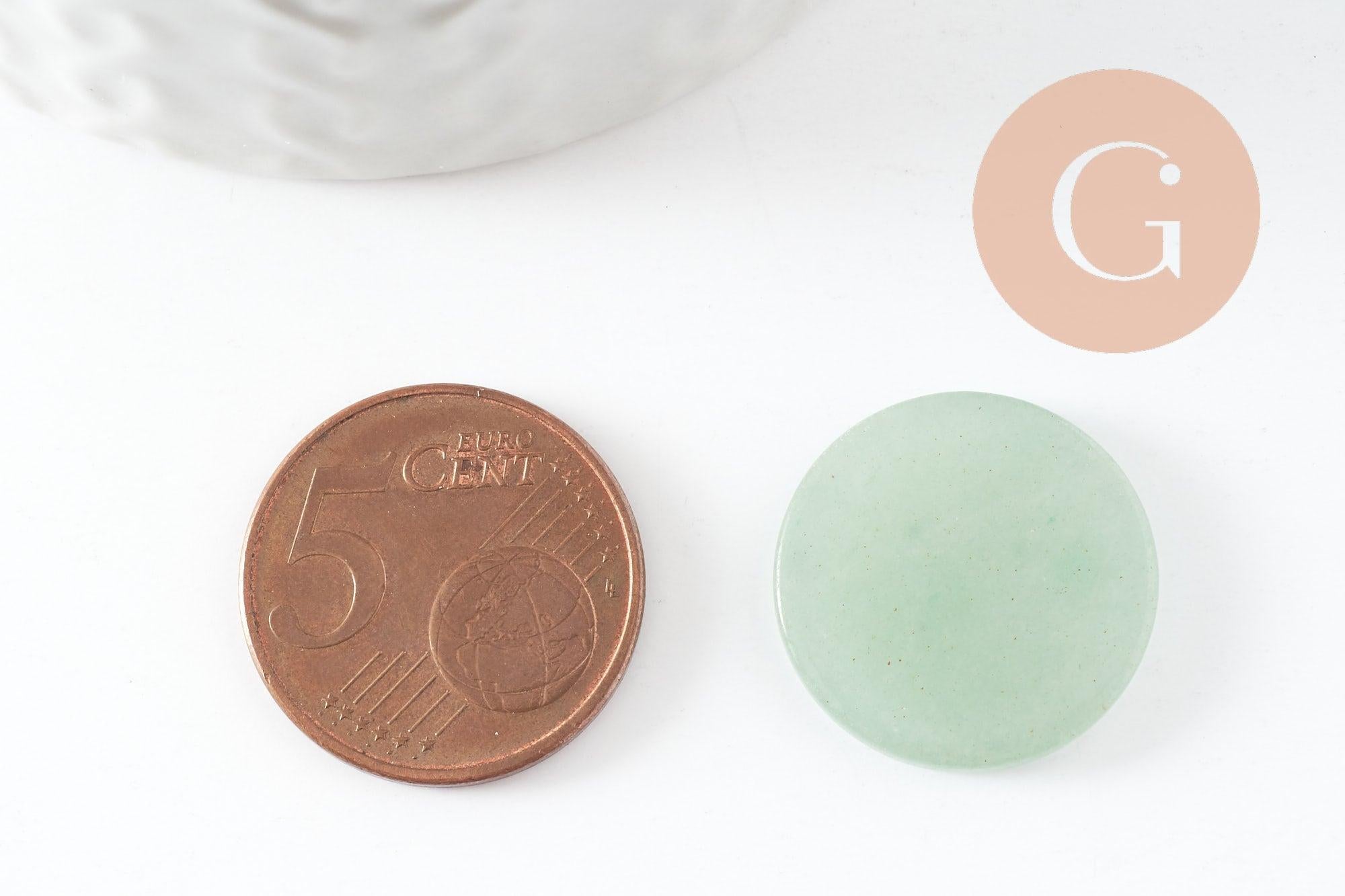 Gingerlily Cabochon aventurine G9613 rond plat 20mm