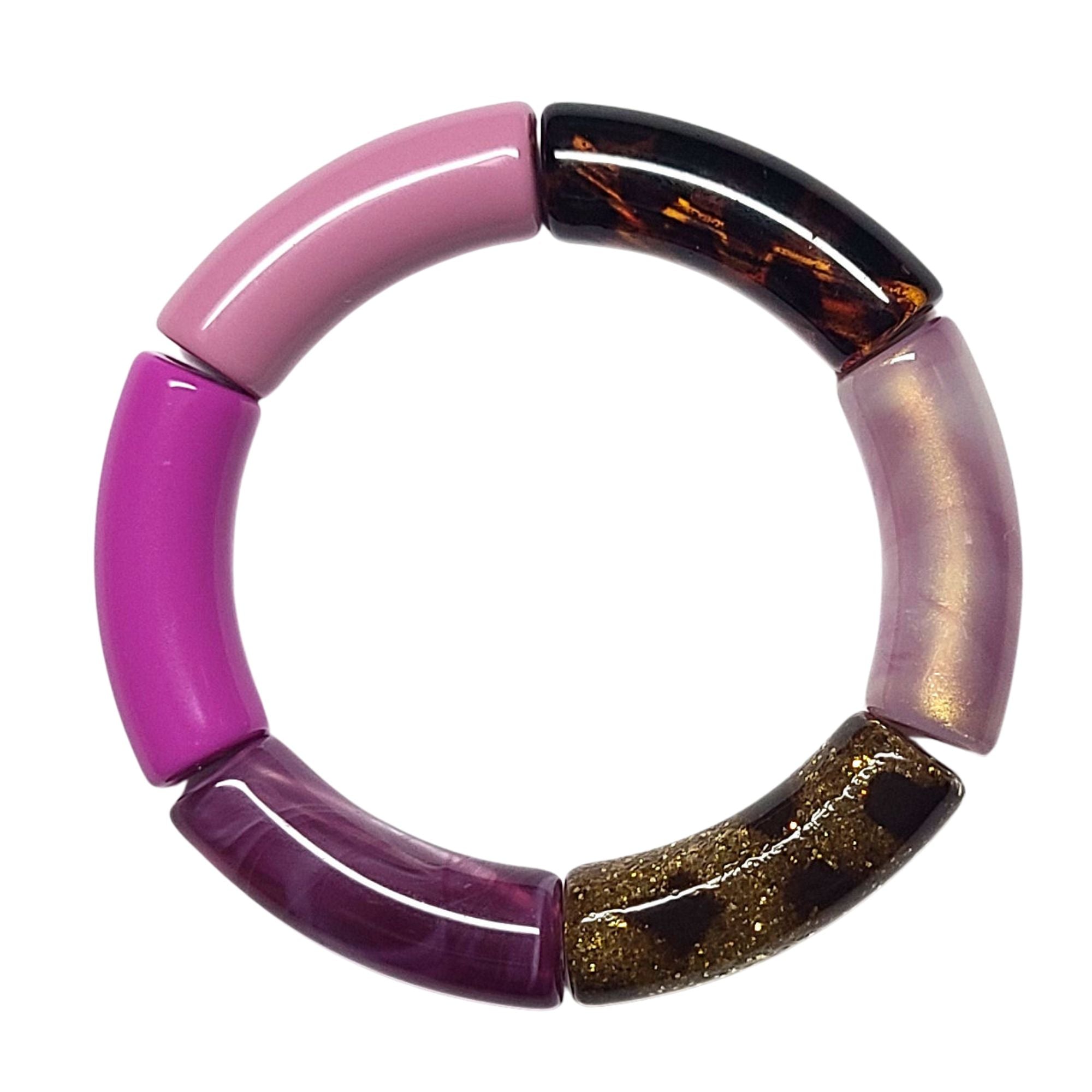 ARTSHOP Camaïeux 187 lot 6 tubes incurvés violet 12mm