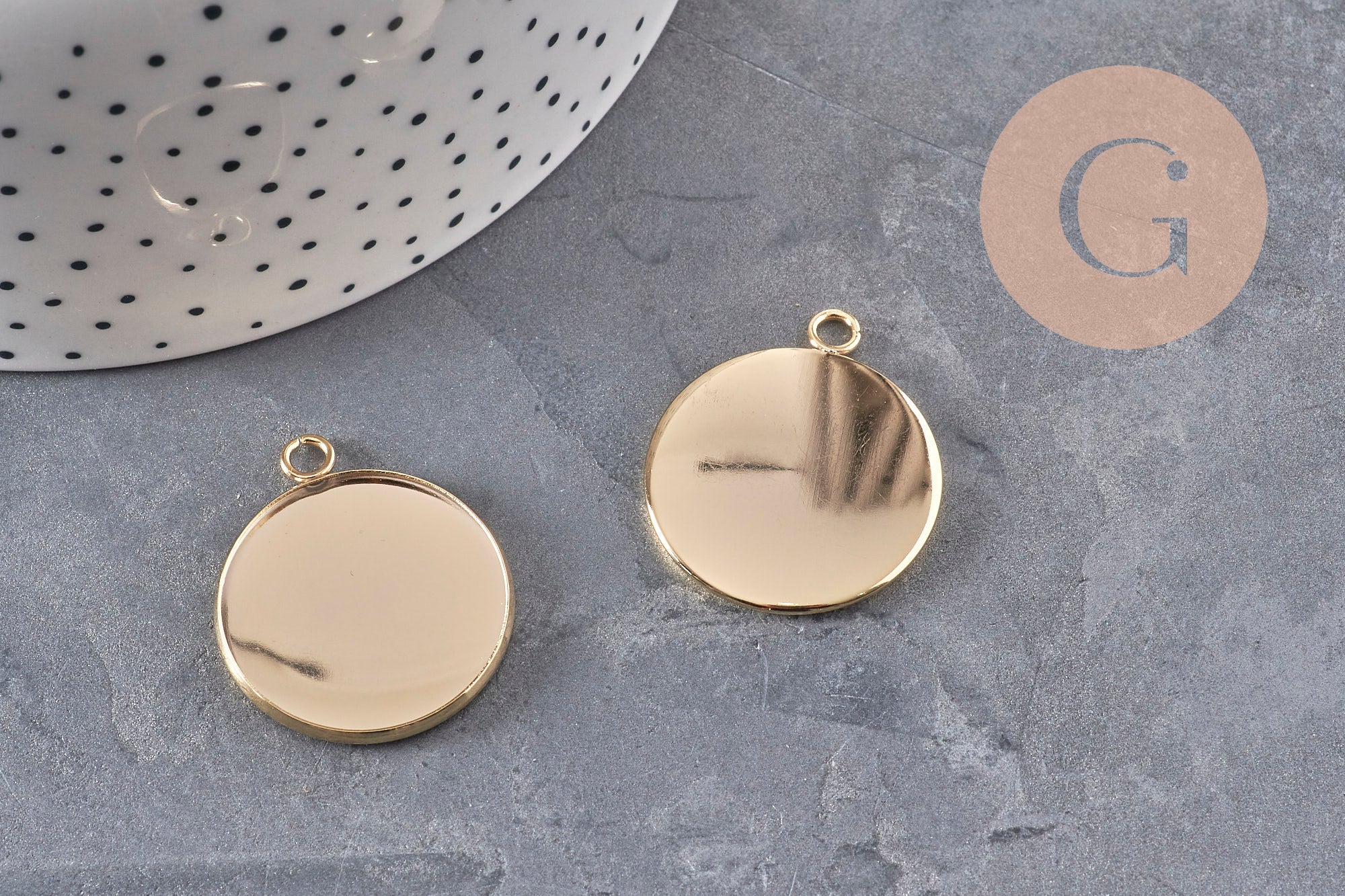 Gingerlily Pendentifs support G11124 25mm doré x1