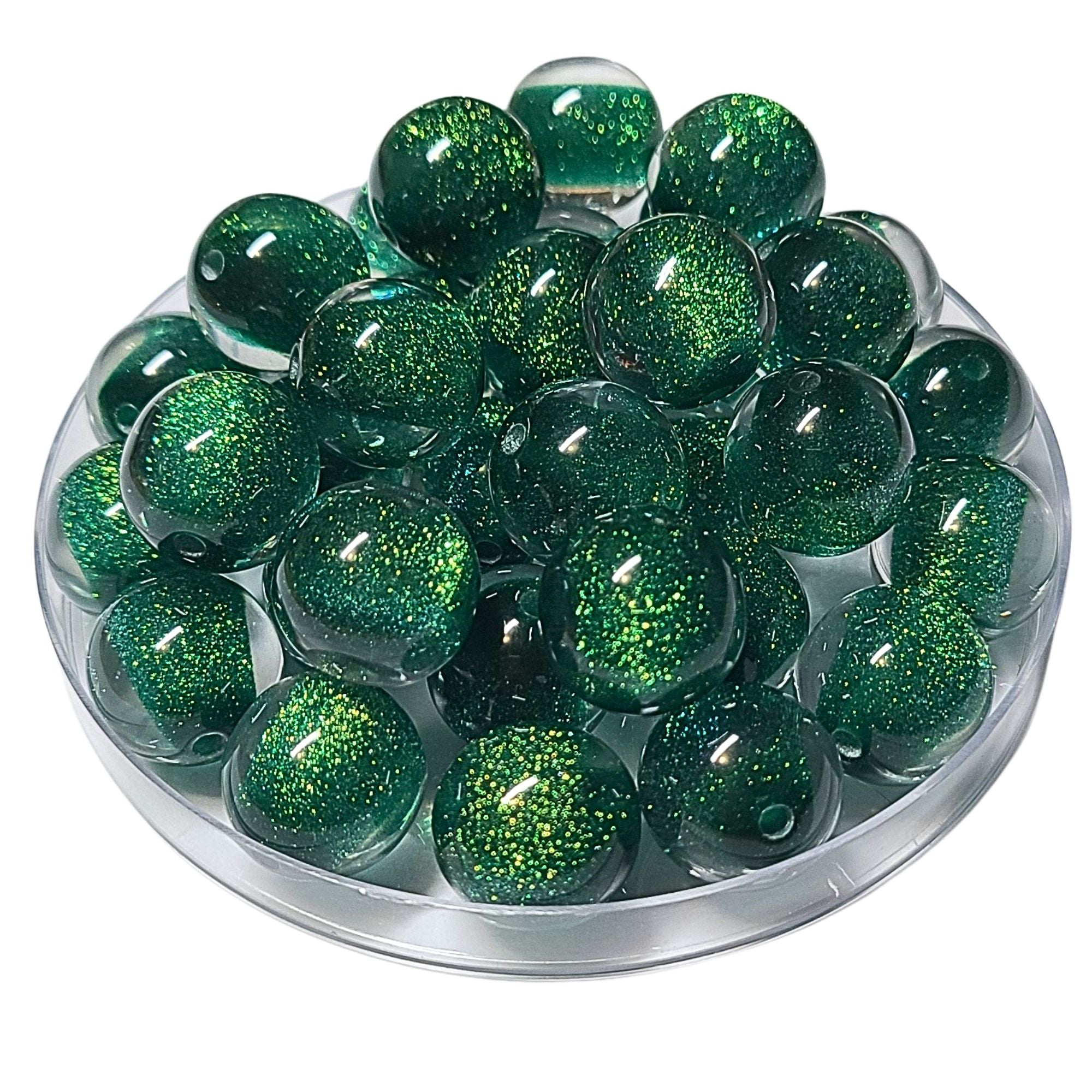 ARTSHOP Boules Glitters 299 Emeraude perles acryliques 16MM x15