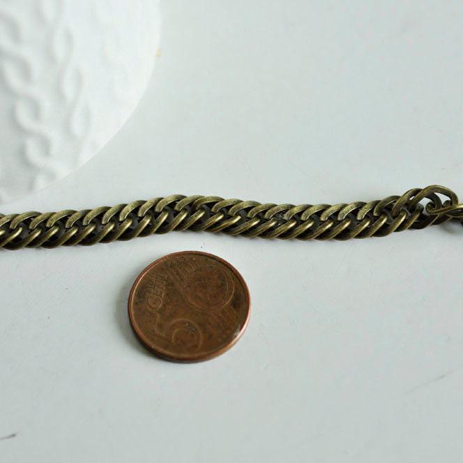 Gingerlily G1929 grosse chaîne bronze 1 m maille 6mm