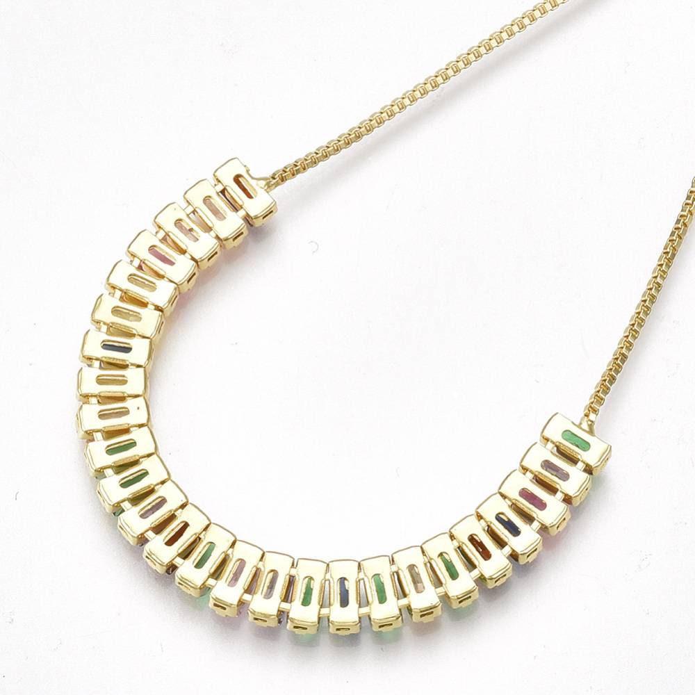 Gingerlily bracelet G2776 laiton doré zircon multicolore 24cm