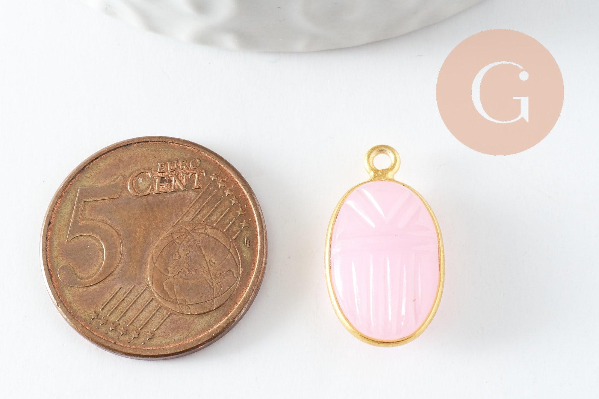 Gingerlily Pendentifs scarabée pendentif calcédoine 20mm x1