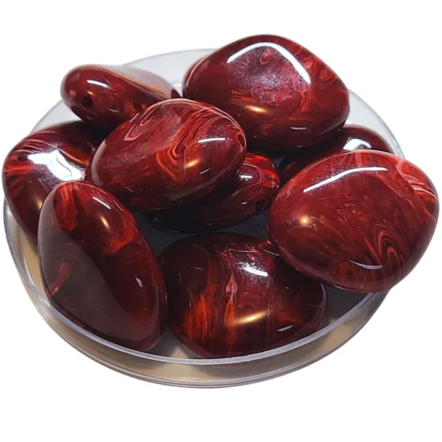 ARTSHOP Galets TIKA galet bordeaux marbré 37 mm x1