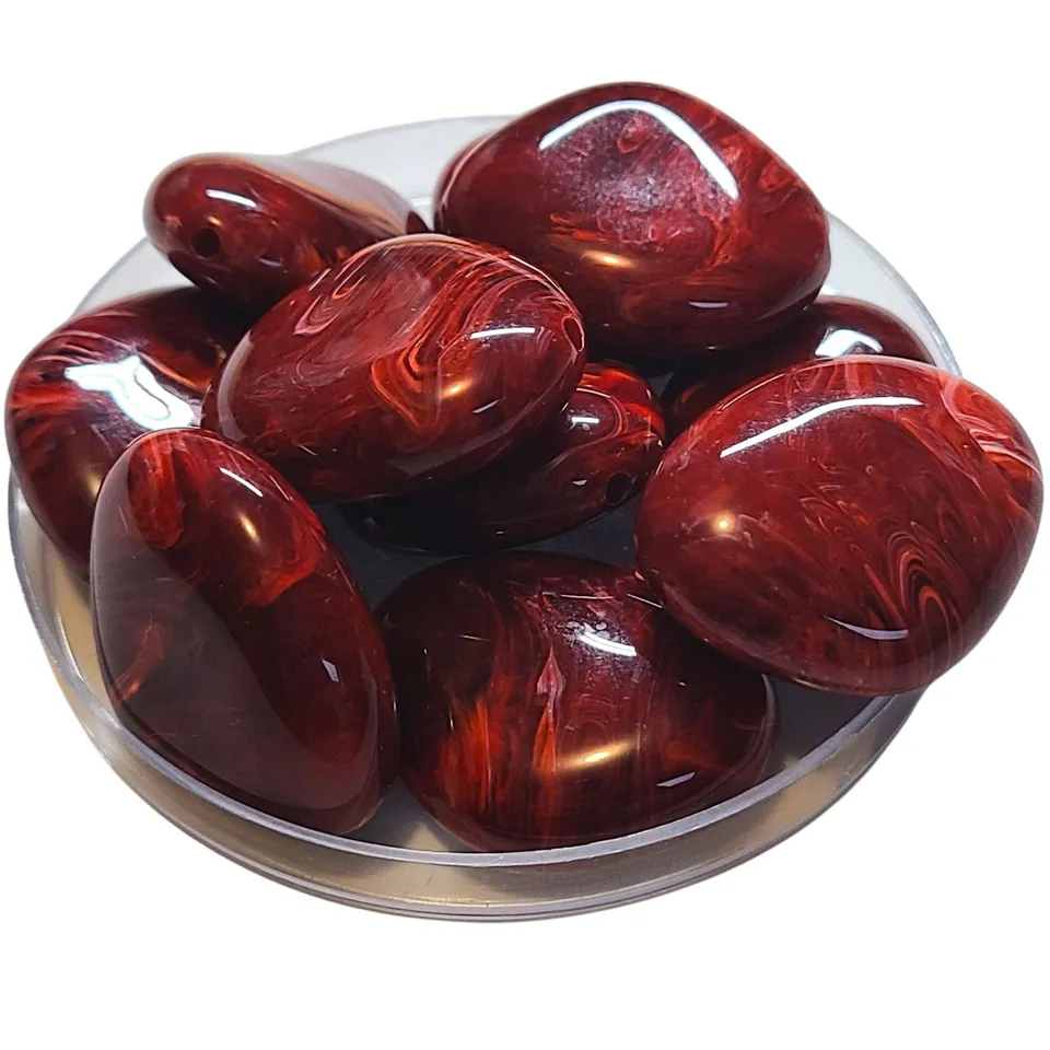 ARTSHOP Galets TIKA galet bordeaux marbré 37 mm x1