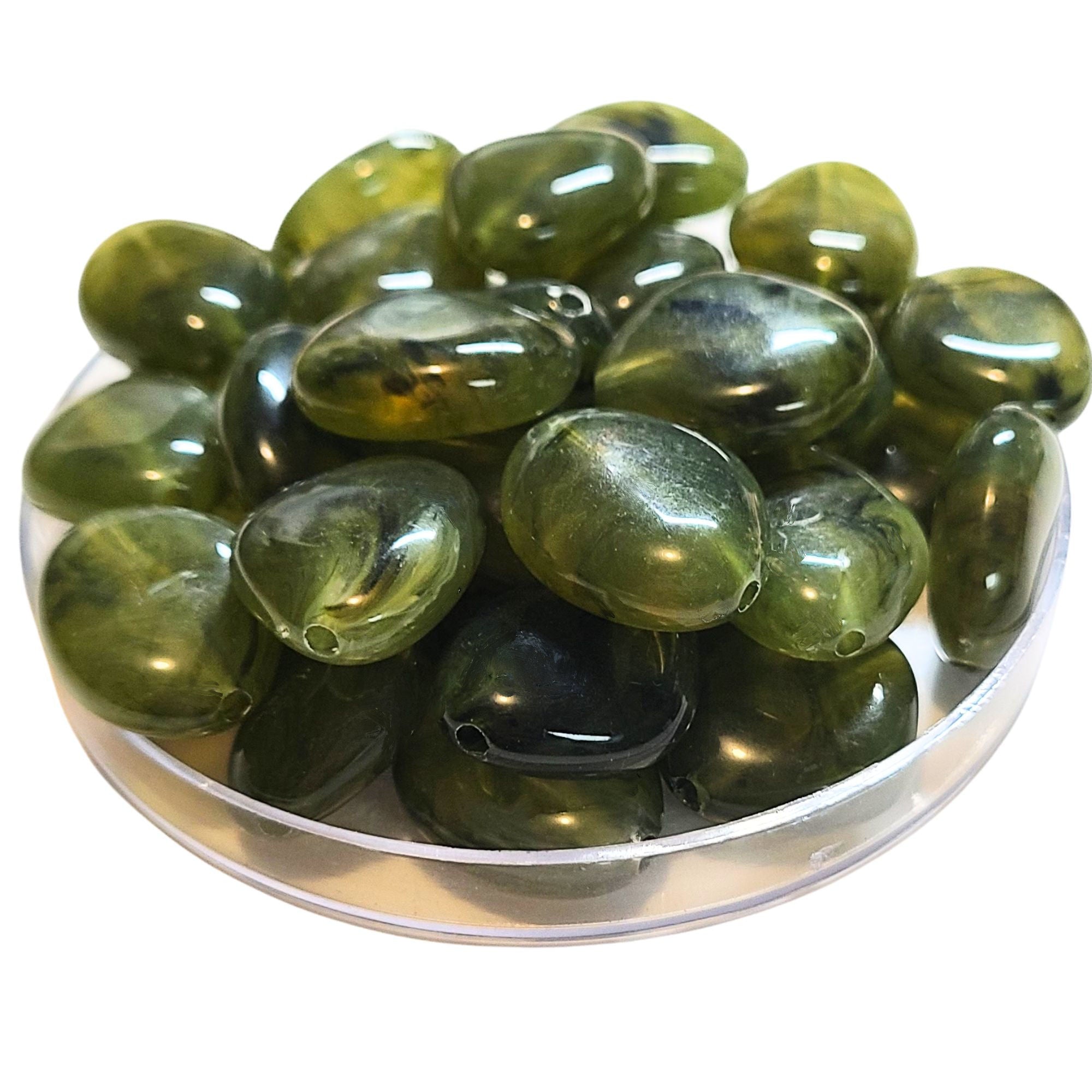 ARTSHOP Galets TIKA 26 galet vert militaire x10