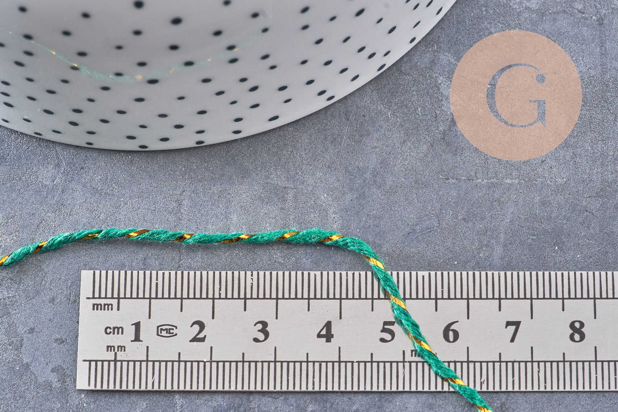Gingerlily Cordons et fils G2148 cordon vert or 5 m 1,5 mm