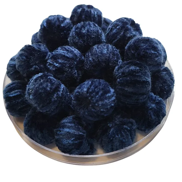 ARTSHOP Chouchous Balls 10 perle velours 16mm marine x1