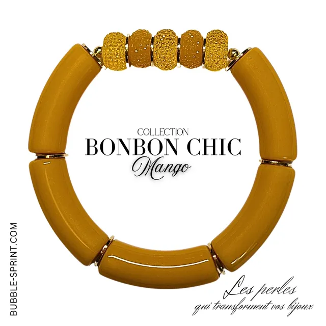 ARTSHOP Bonbon Chic bracelet Mango kit ou monté élastique