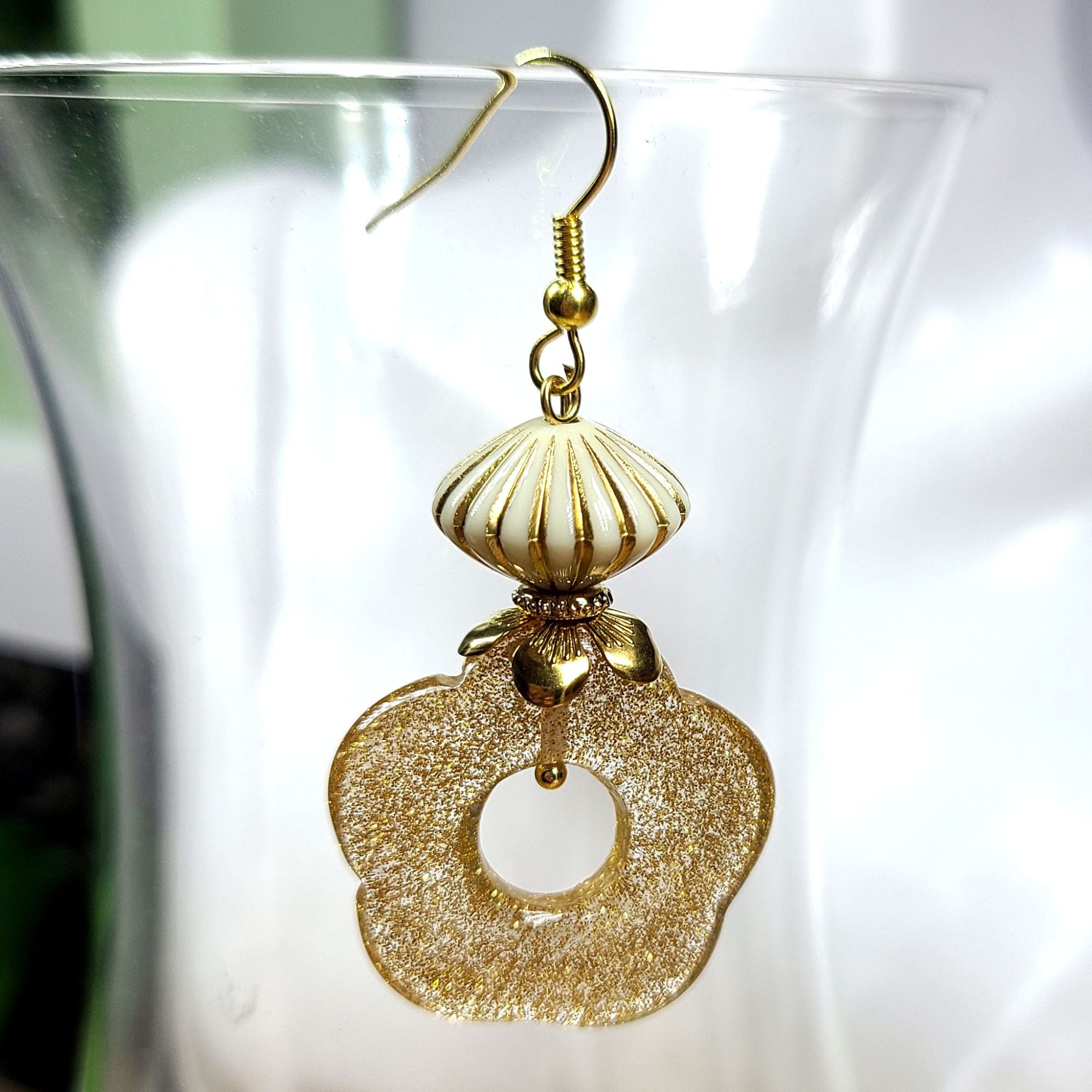 ARTSHOP Perles Vintage perle résine ivoire 1028 x10