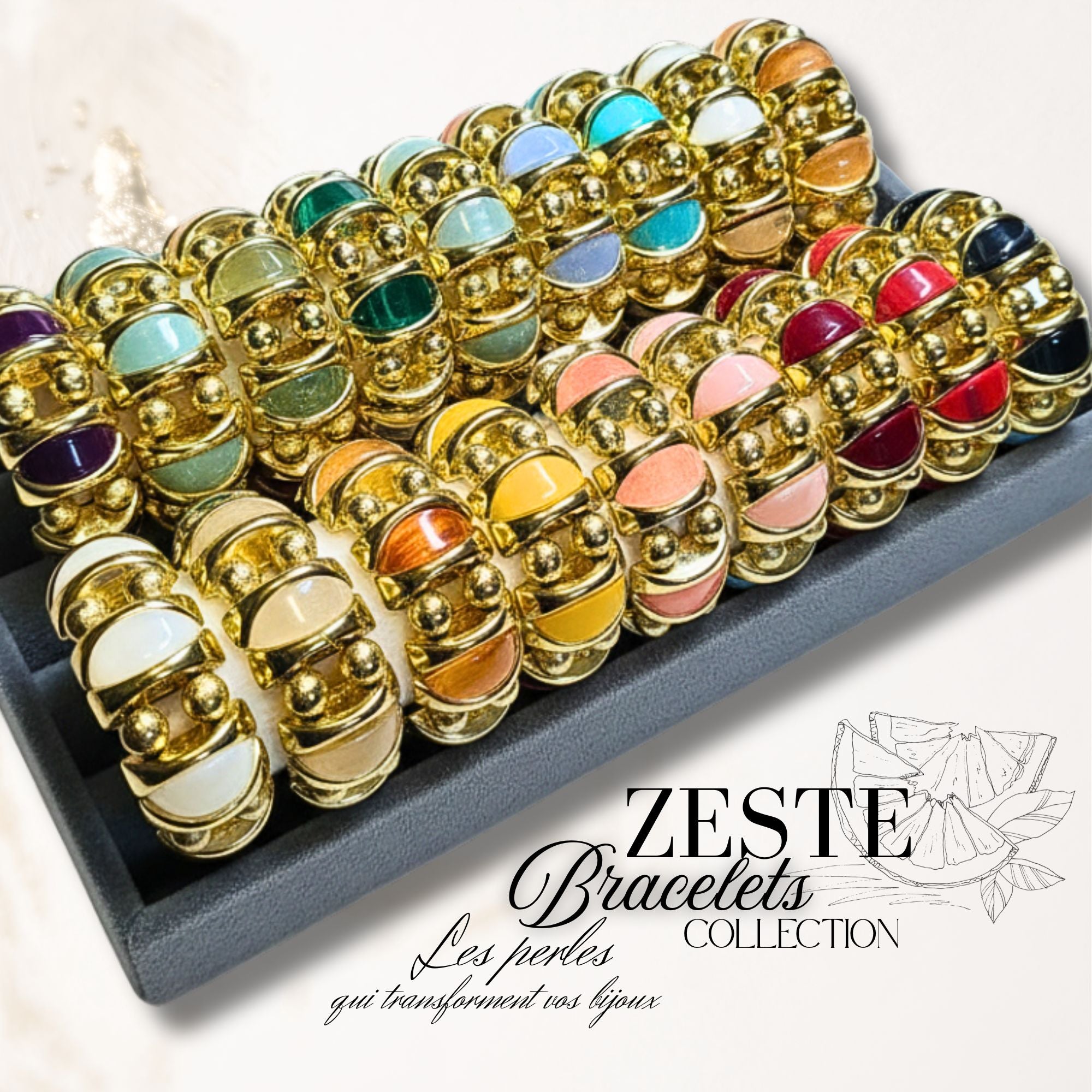 ARTSHOP Zeste Pacific marbré kit bracelet sans aiguille