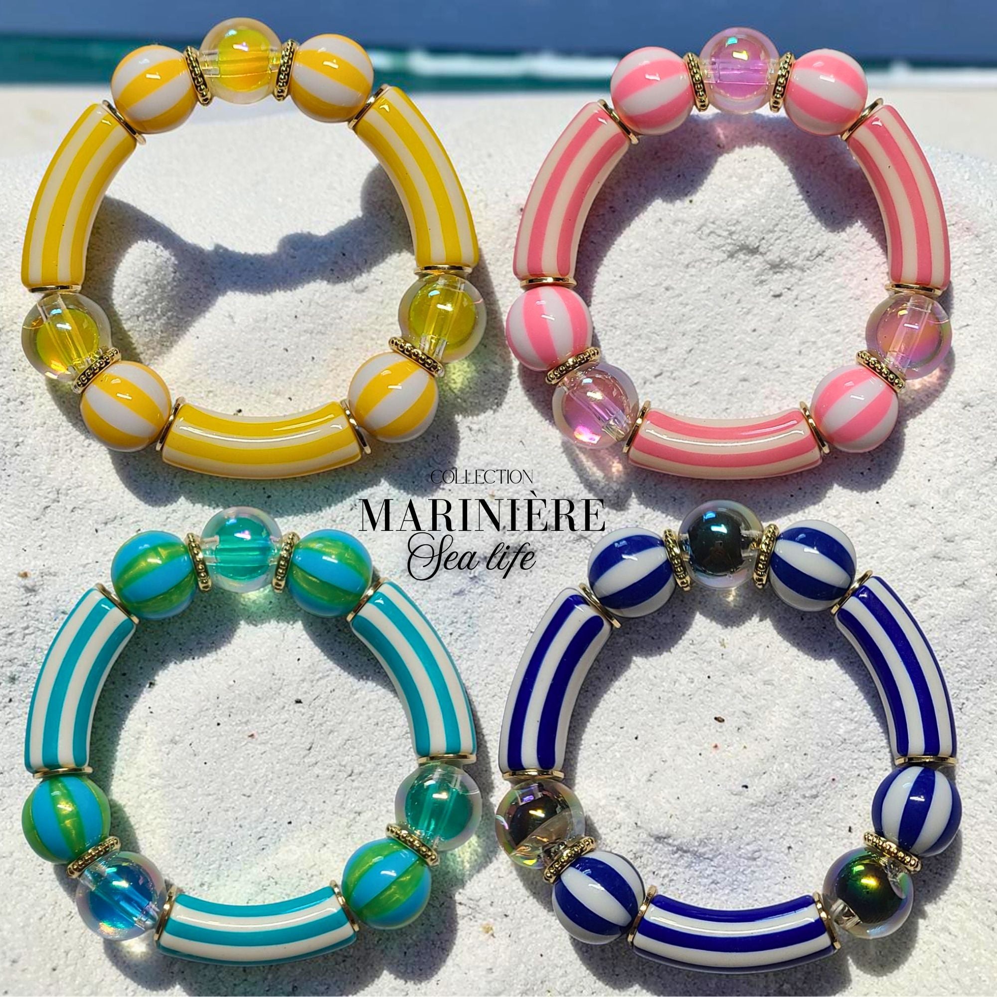 ARTSHOP Marinière Sea Life kit bracelet à faire 5,5cm